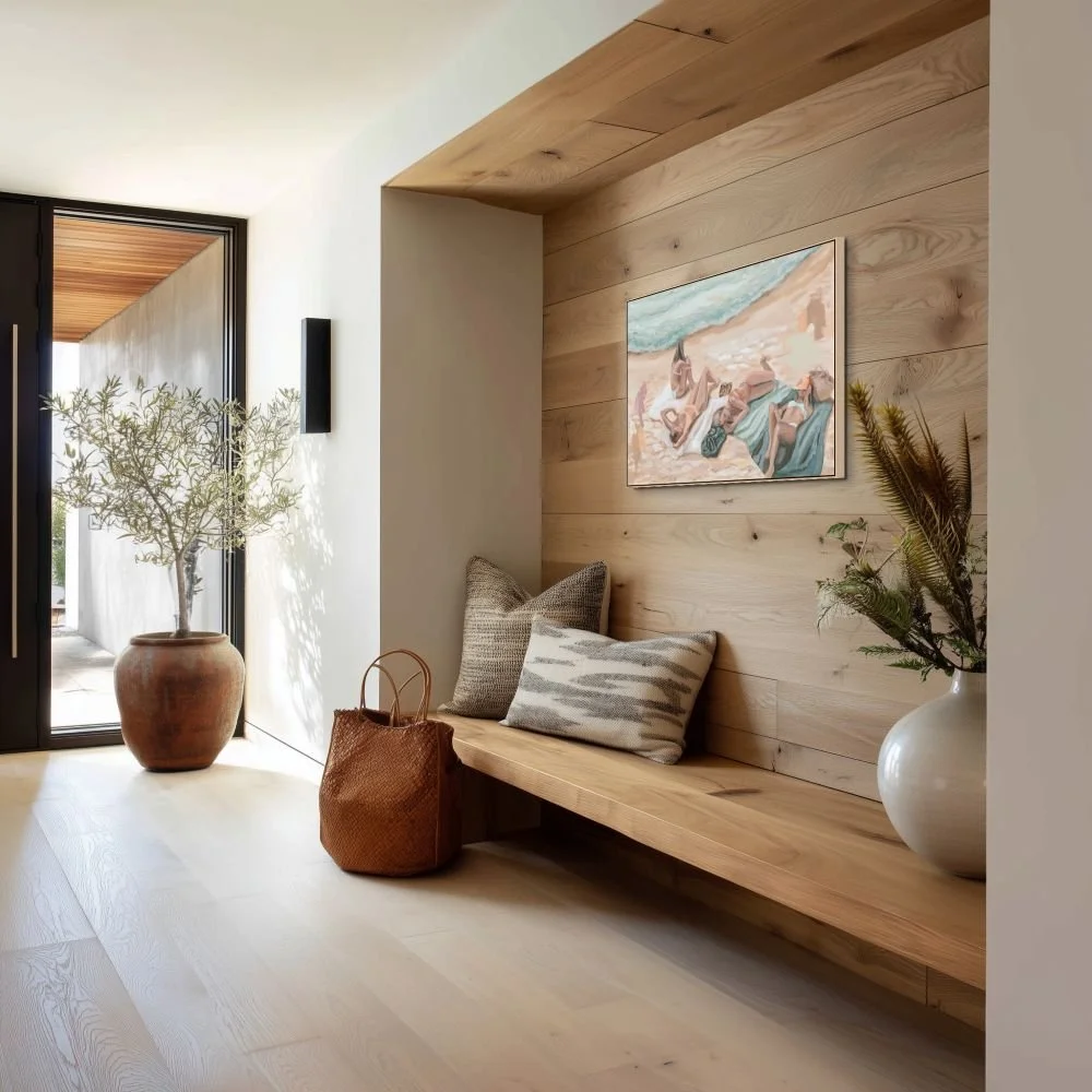 1142am Lazy Sundays_beach painting by Lauren Esplin styled in coastal entrance way.jpg