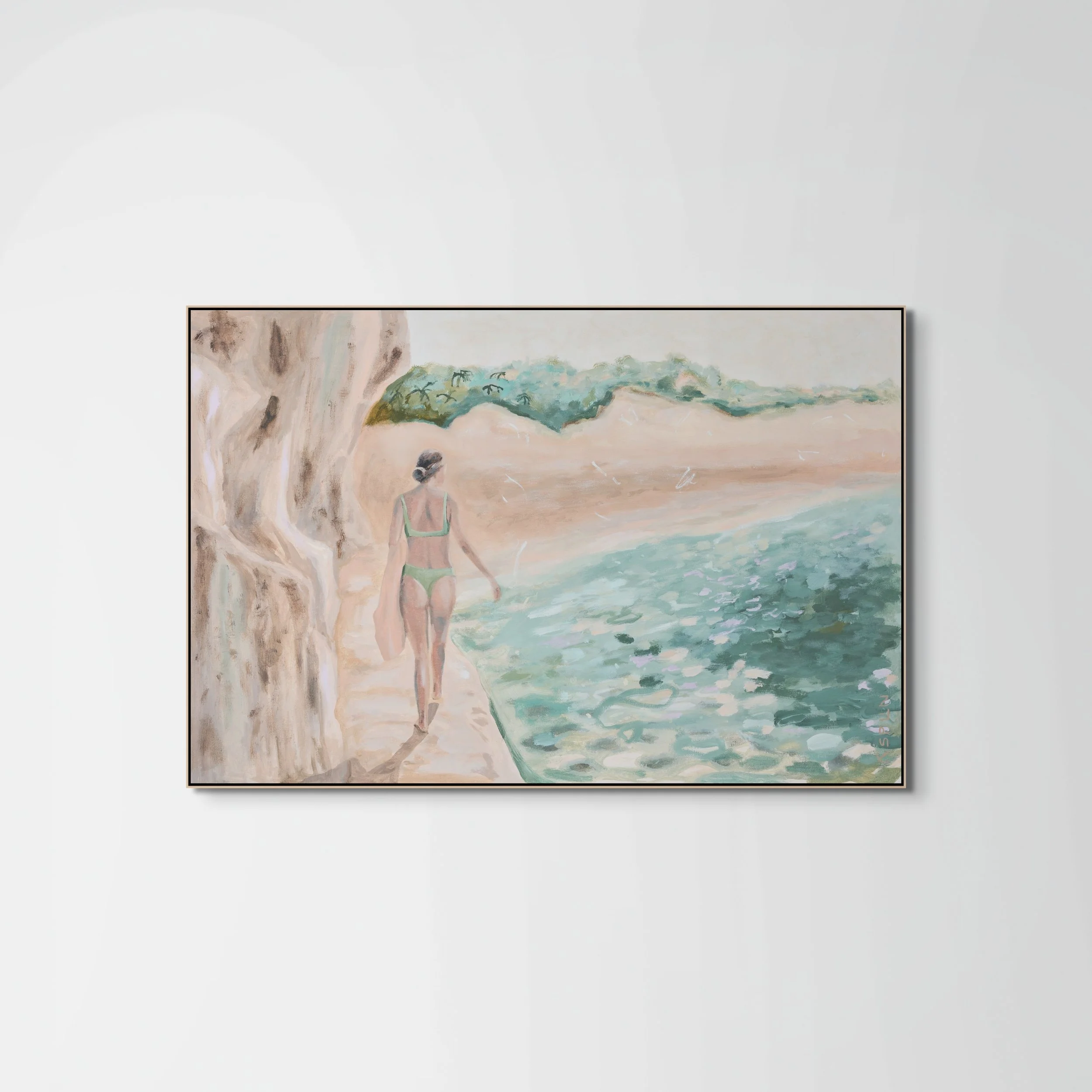 1025am Secret Beach artwork by Lauren Esplin_framed.jpg