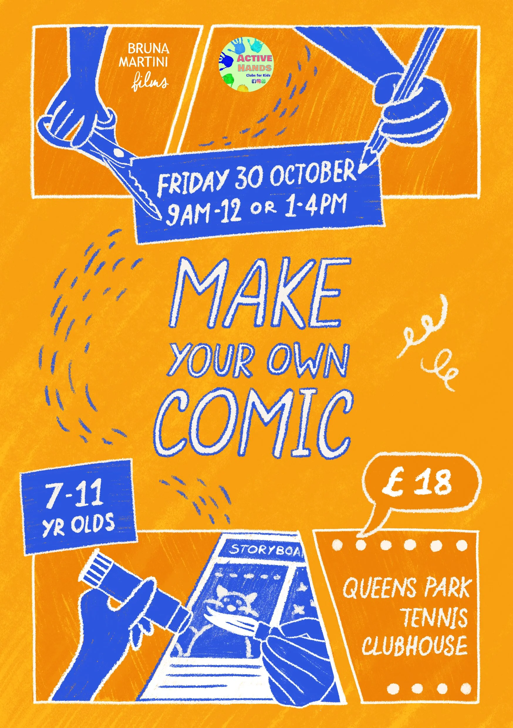 Make your own comics, Comic workshop for 7-11 years old, Brighton 2026
