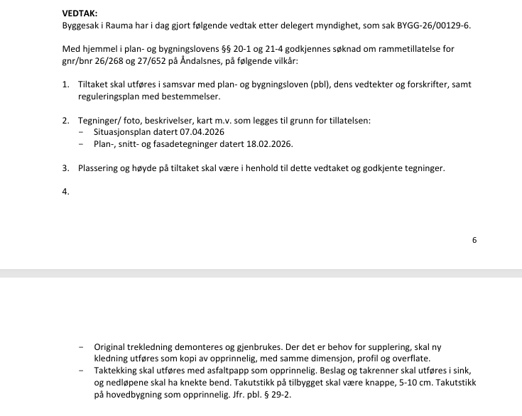 Rammetillatelse i boks!