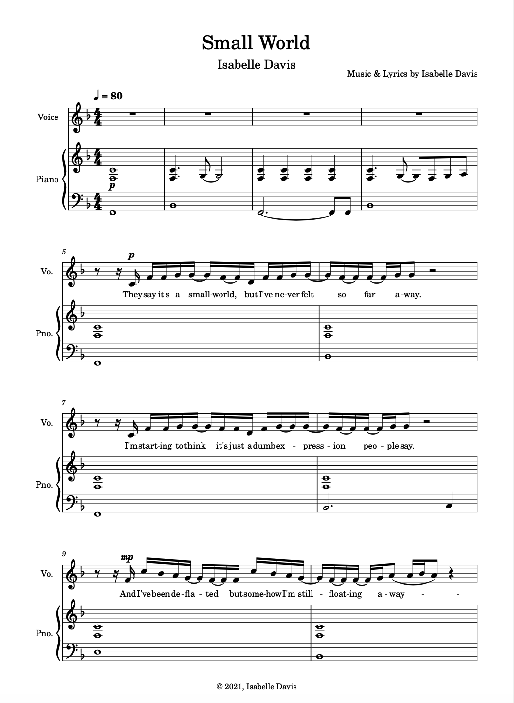 Small World Sheet Music