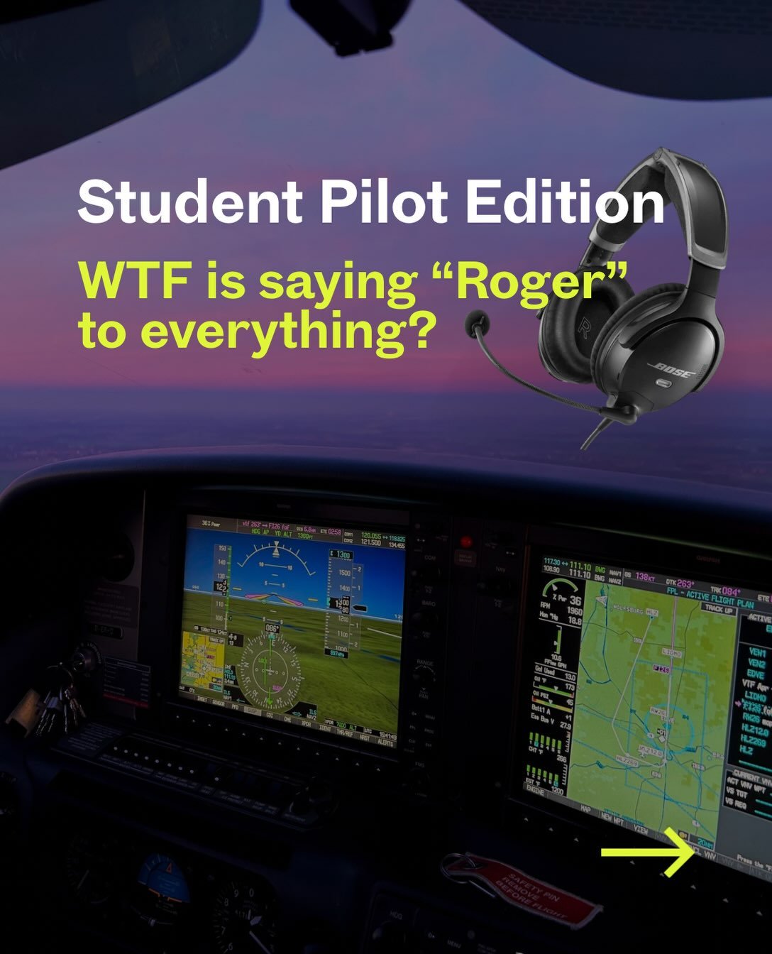 WTF &ndash; Student Pilot Edition 🤓🛩️

Manche Dinge versteht man erst, wenn man selbst fliegt.
Wetter nur einmal checken? Um jede CTR herumfliegen? Nach dem BZF immer noch Angst vor dem ersten Funkspruch? 👀

Wir sagen mal so: Irgendwann waren wir 
