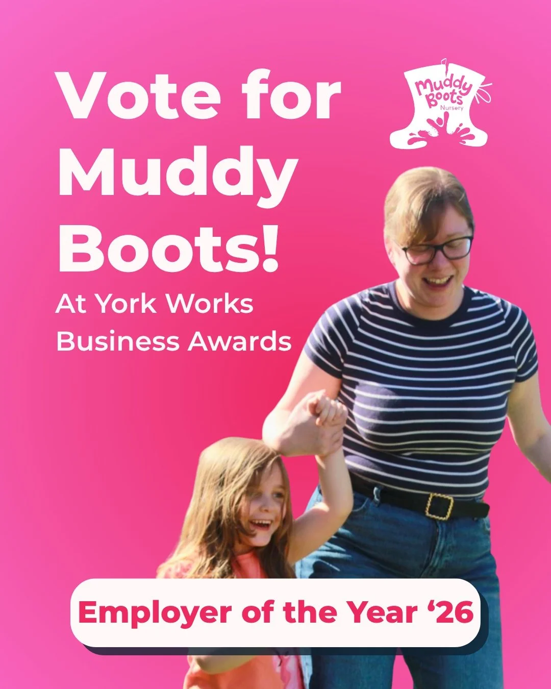 VOTE for Muddy Boots 🎉

This amazing nomination for Employer of the Year at York Works Business Awards means so much to us!

Our teams are at the heart of what we do, and we take pride in supporting our staff members as much as they support your lit