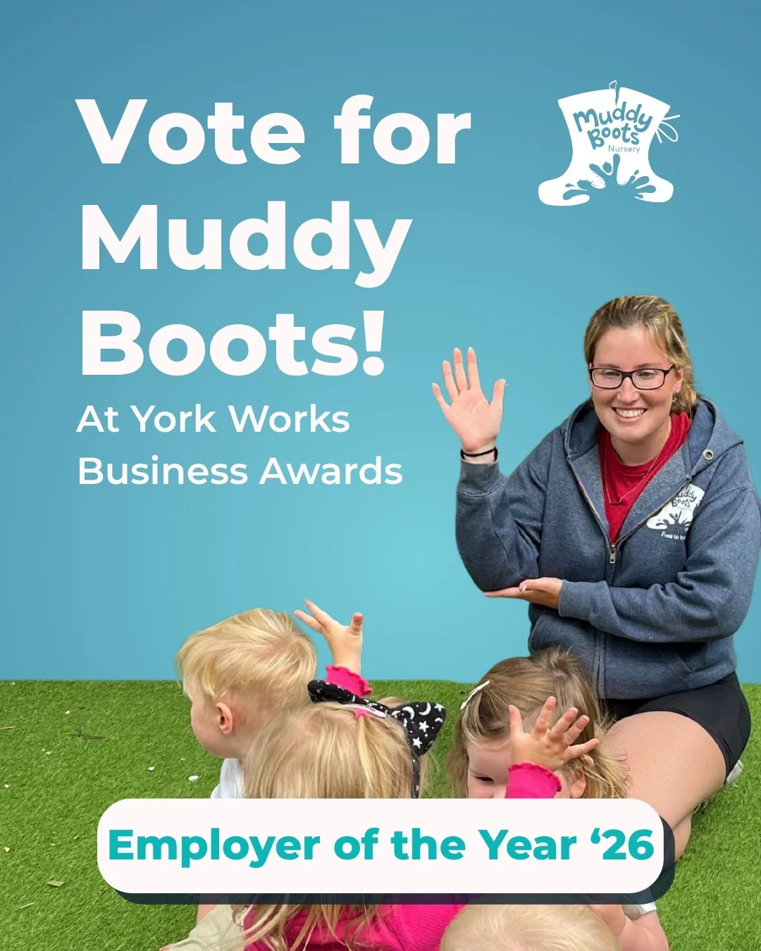 VOTE for Muddy Boots 🎉

If you haven't already heard, we're a finalist in the nominations for Employer of the Year at York Works Business Awards 2026!

As York Works put it, this award is &ldquo;recognising teams that look after their people properl