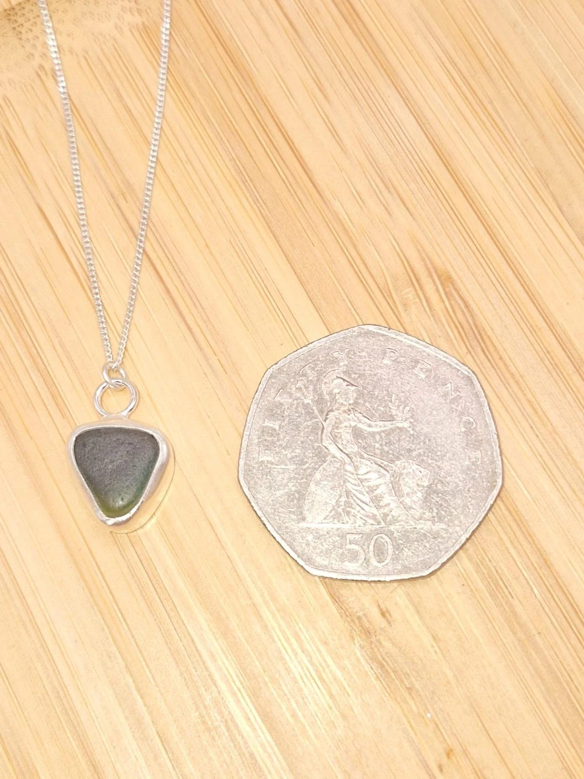 Hexham Multi Colour Sea Glass Necklace Green & Turquoise & Lime