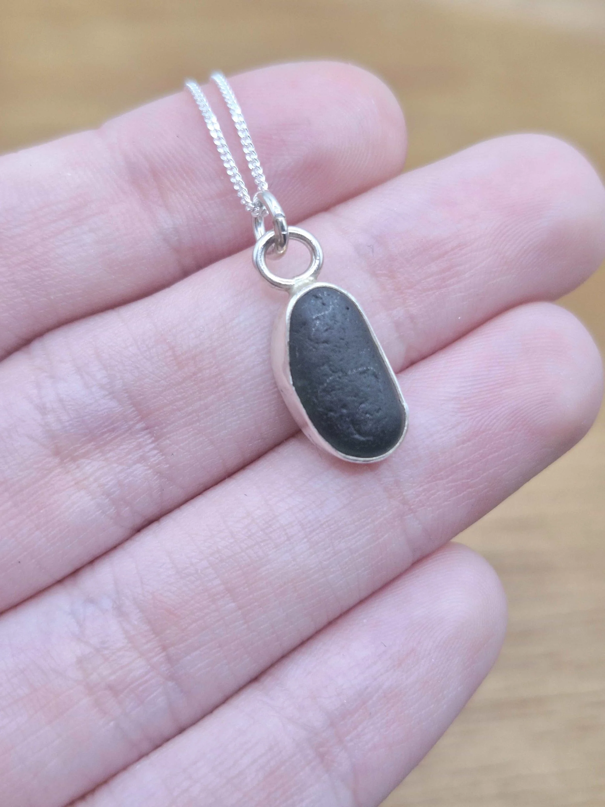 Hexham Multi Colour Sea Glass Necklace Green & Dark Green