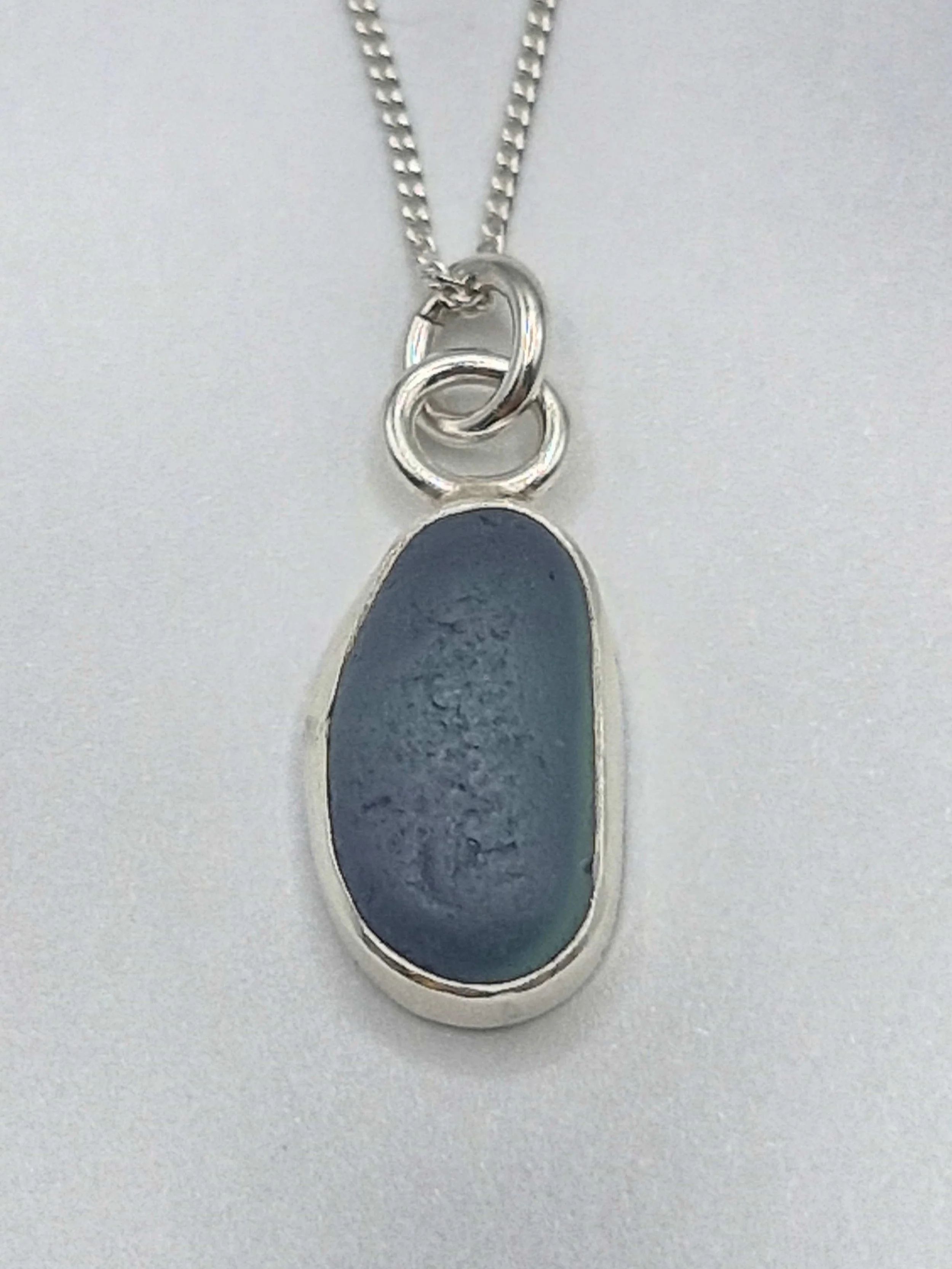 Hexham Multi Colour Sea Glass Necklace Green & Dark Green