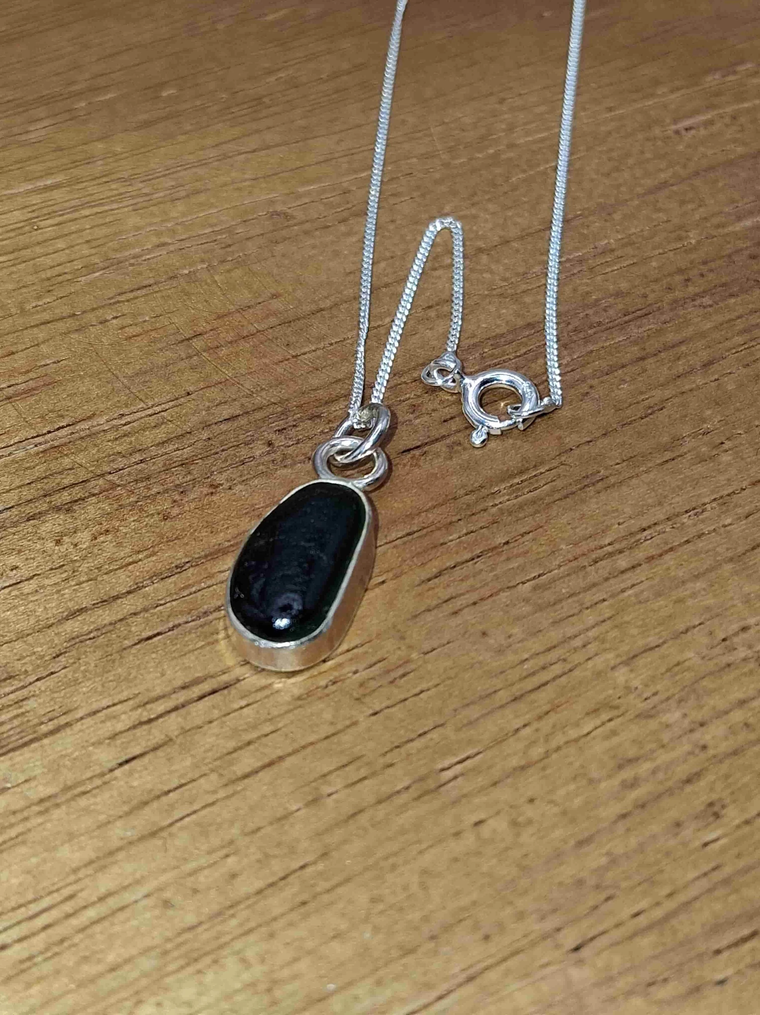 Hexham Multi Colour Sea Glass Necklace Green & Dark Green