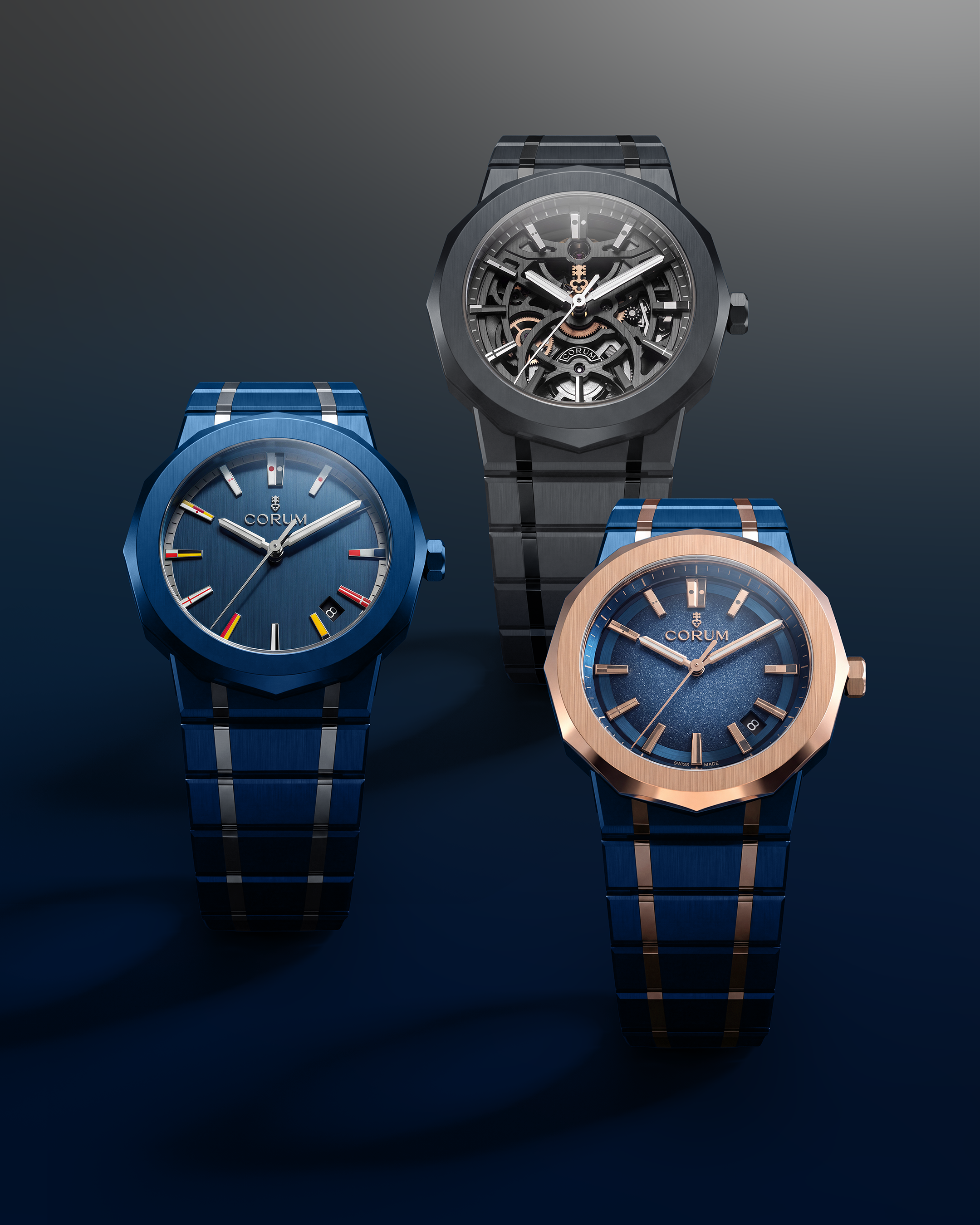 CORUM Admiral Goes All-Ceramic for Three New Geneva Watch Days 2026 Creations
