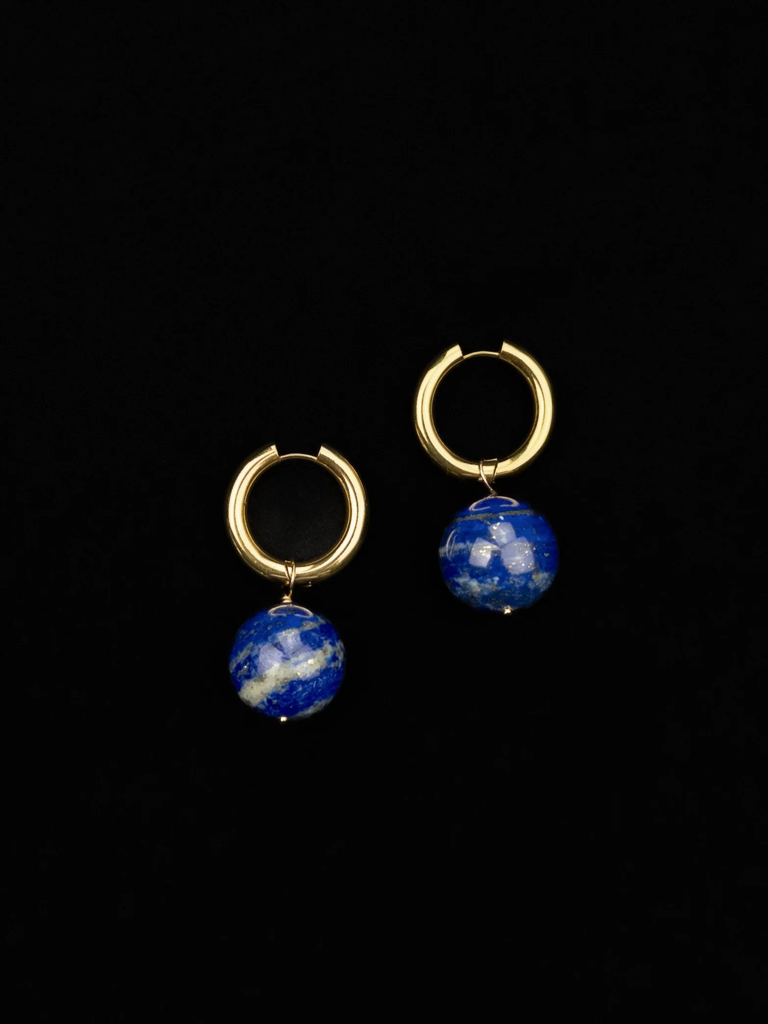 LAPIS BOULE EARRINGS