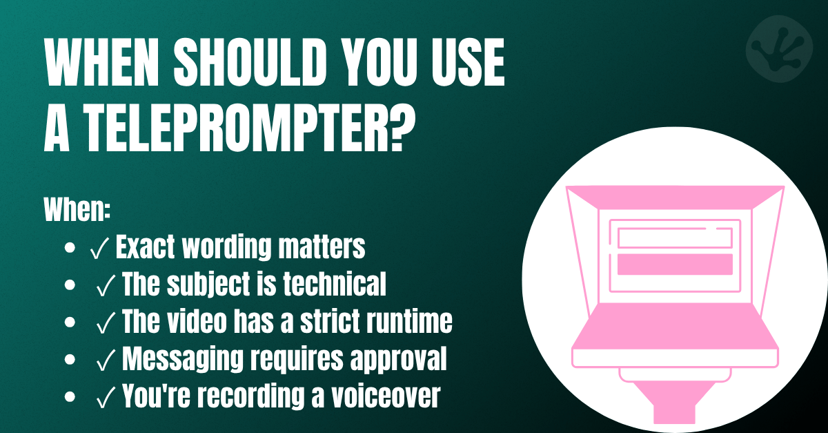 Using a teleprompter for scripted corporate video production
