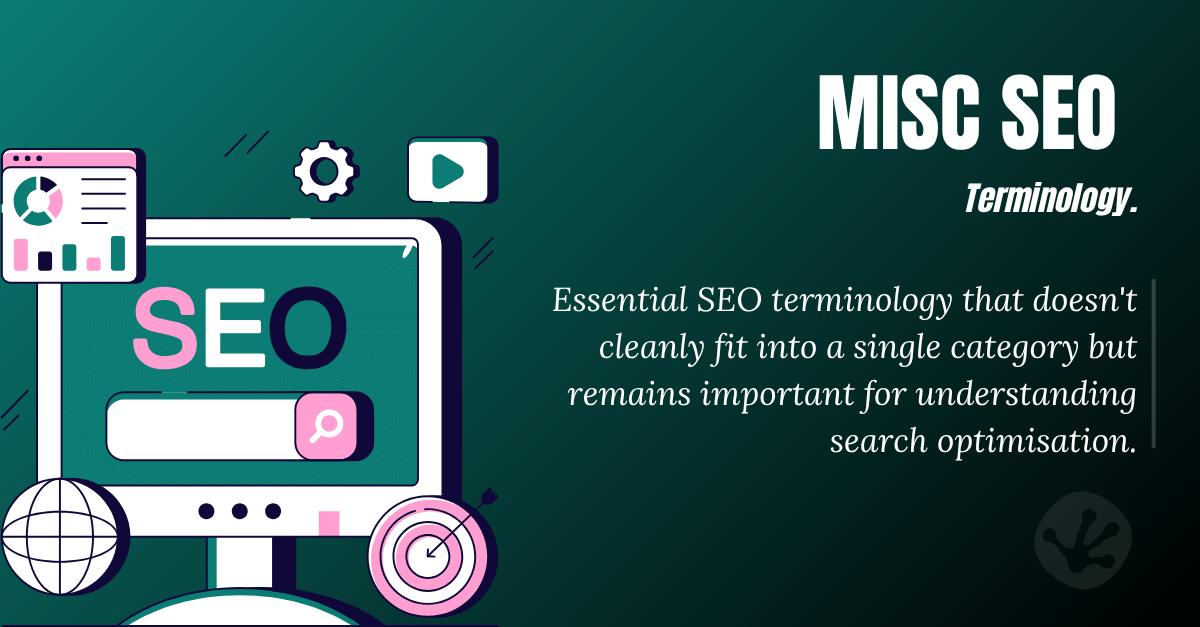 Illustration representing essential SEO terminology and key search engine optimisation concepts.