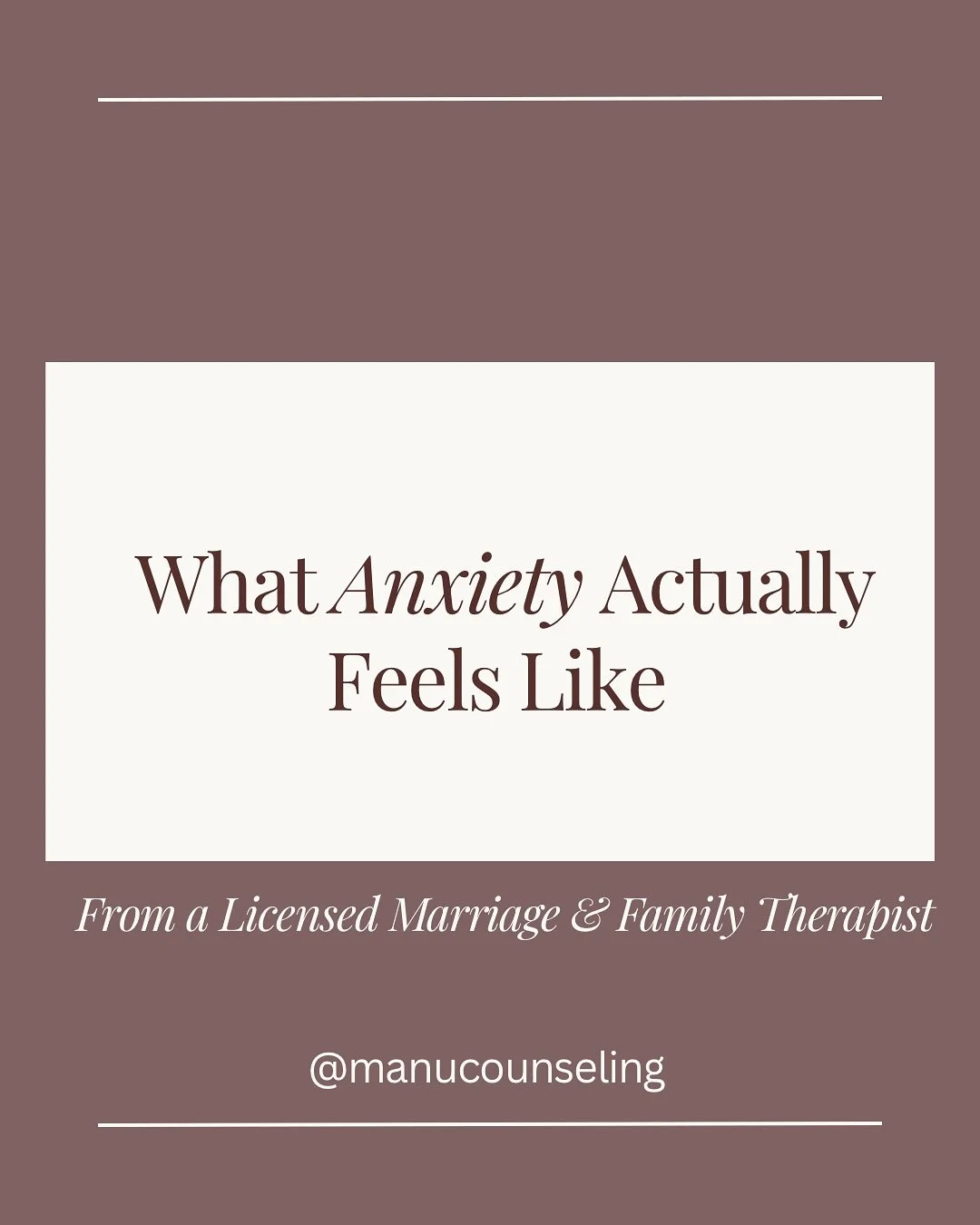 If you&rsquo;ve been feeling on edge, overthinking everything, or struggling to relax even when you&rsquo;re tired &mdash; you&rsquo;re not alone. 💛

Anxiety can show up in so many quiet ways &mdash; irritability, trouble sleeping, stomach tension, 