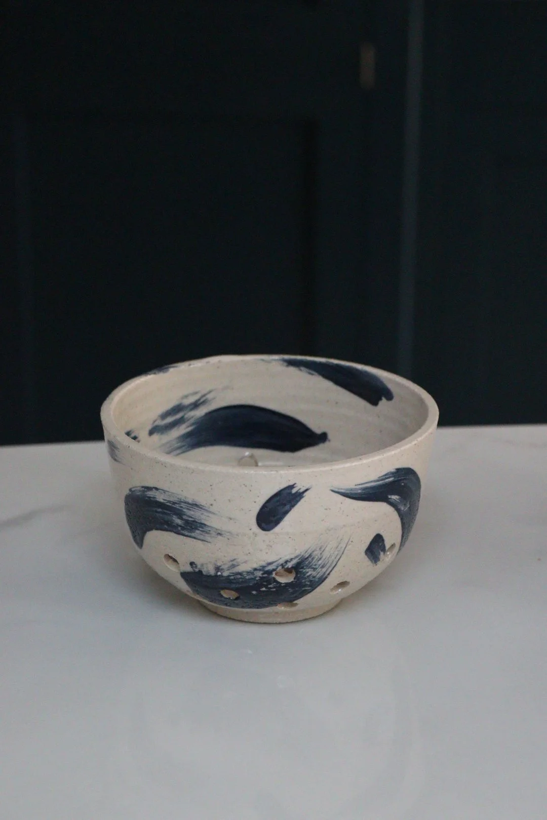 Brush stroke berry bowl