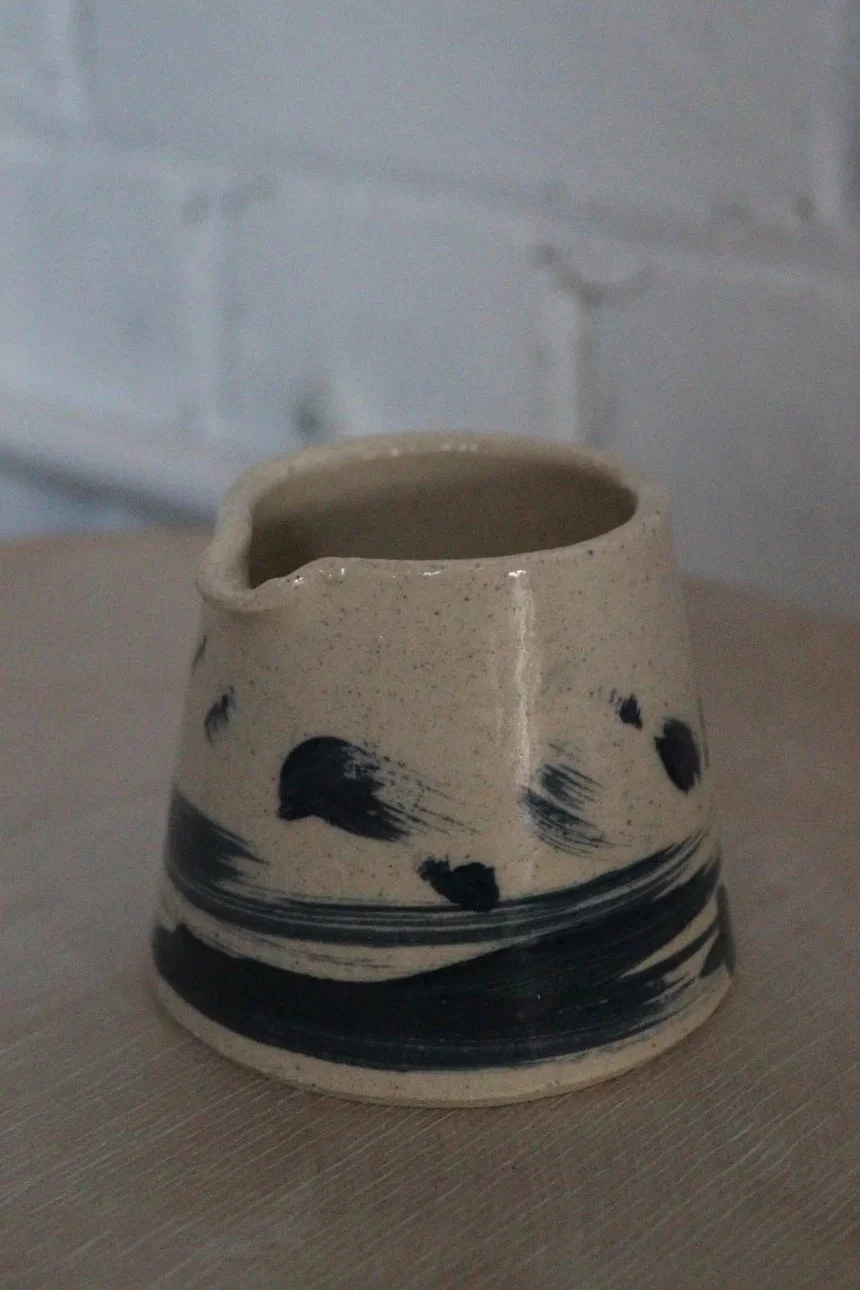 Brush stroke milk jug