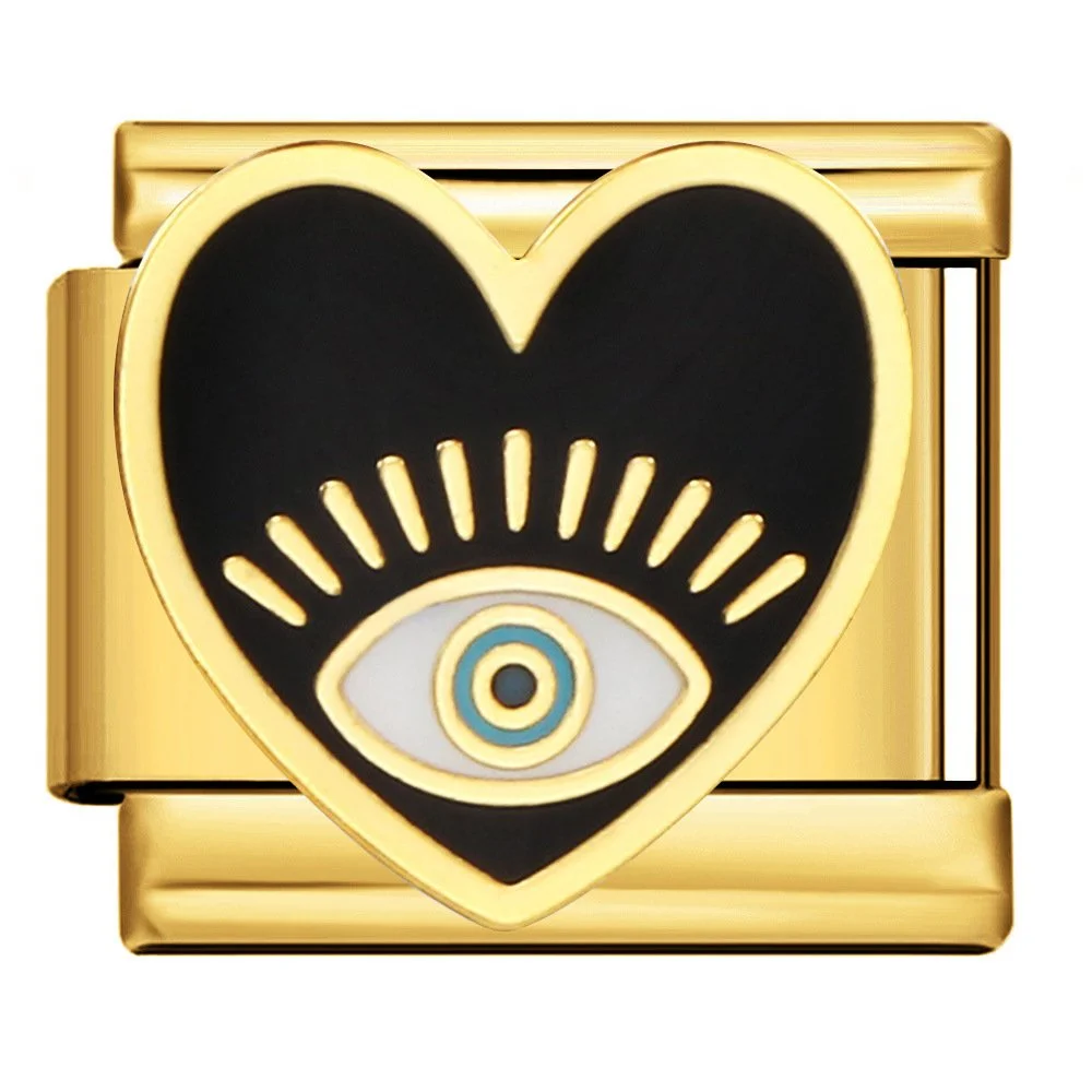 Black Evil Eye Heart