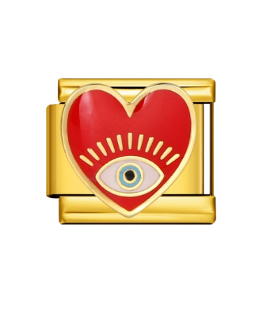 Red Evil Eye Heart