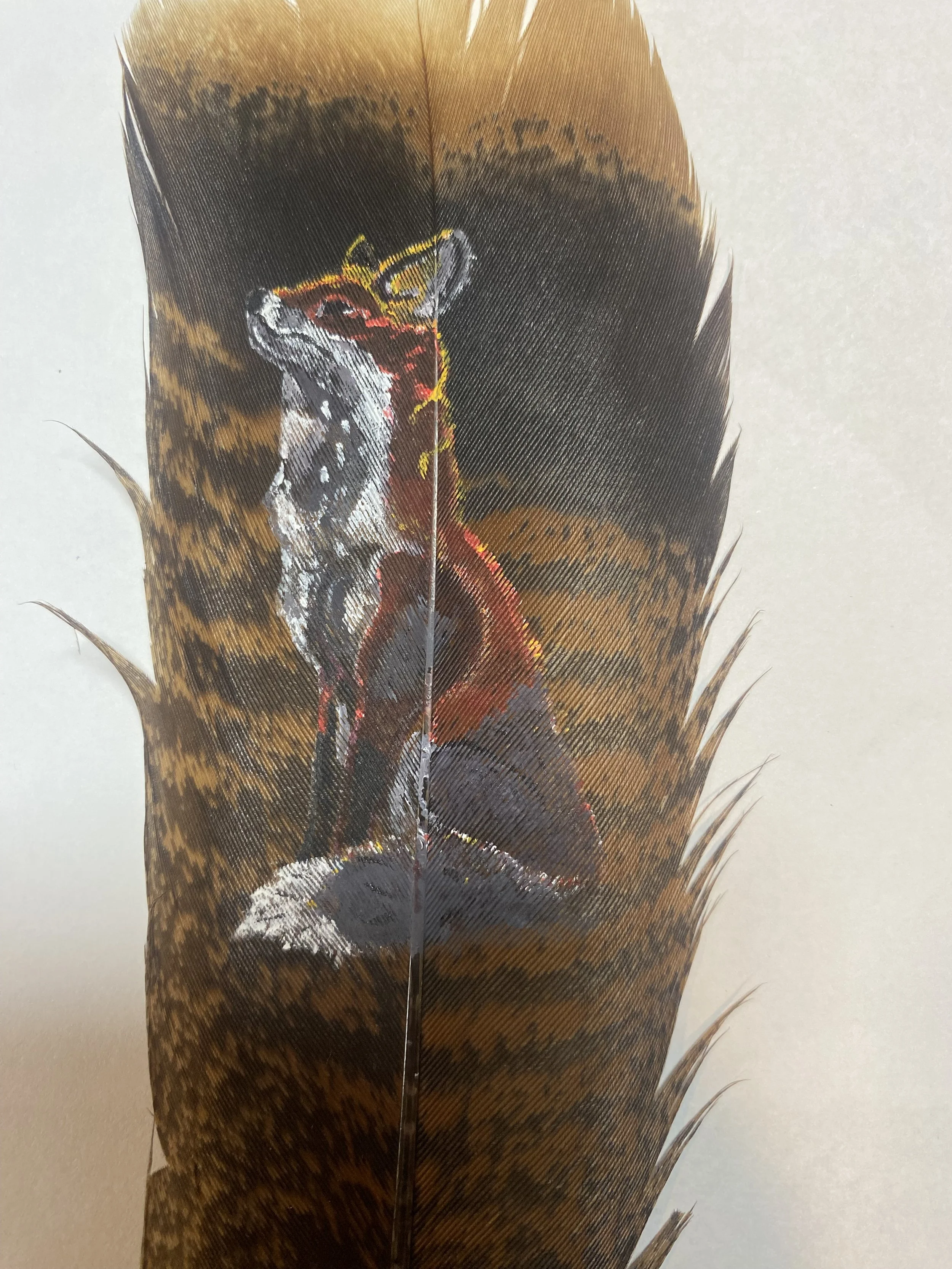 Feather paintings