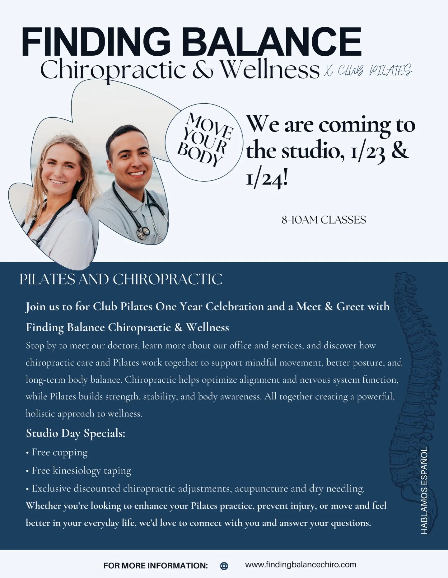 We&rsquo;re celebrating Club Pilates Porter&rsquo;s Neck&rsquo;s 1-Year Anniversary and we&rsquo;re so excited to be popping into the studio to celebrate with you 🎉

Join Finding Balance Chiropractic &amp; Wellness for a meet &amp; greet on January 