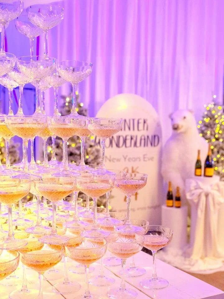 De prachtige champagnetoren