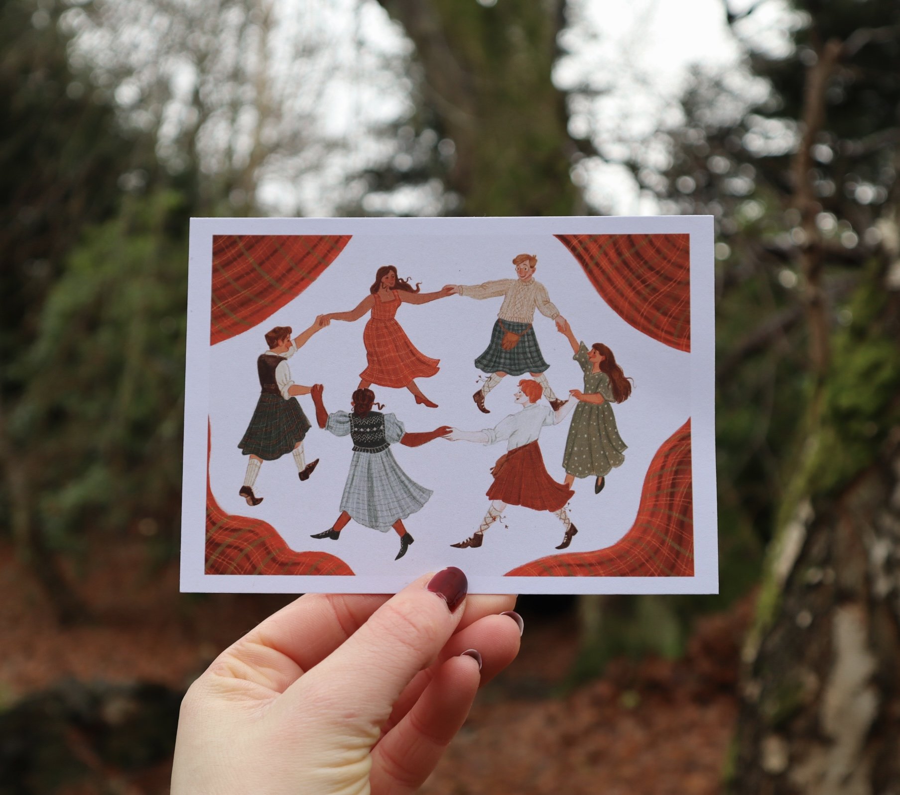 Ceilidh Dance Postcard