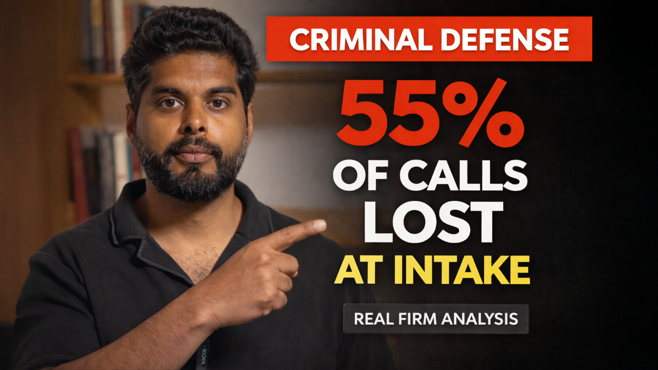 Criminal Defense Intake: How We Fixed A 55% Qualified Lead Loss