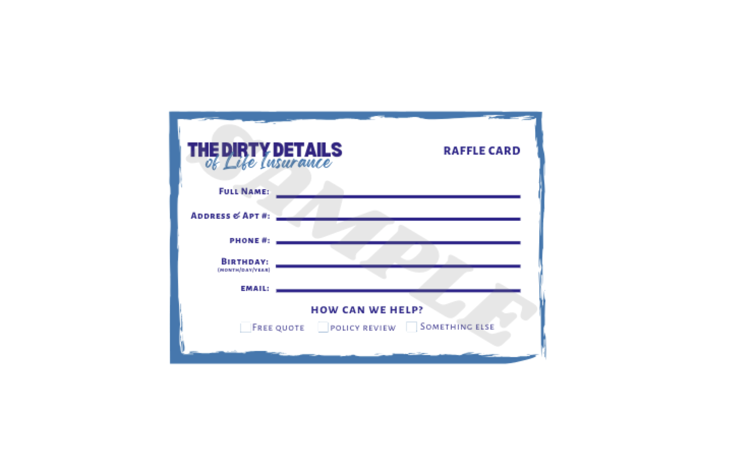 Raffle Lead Cards