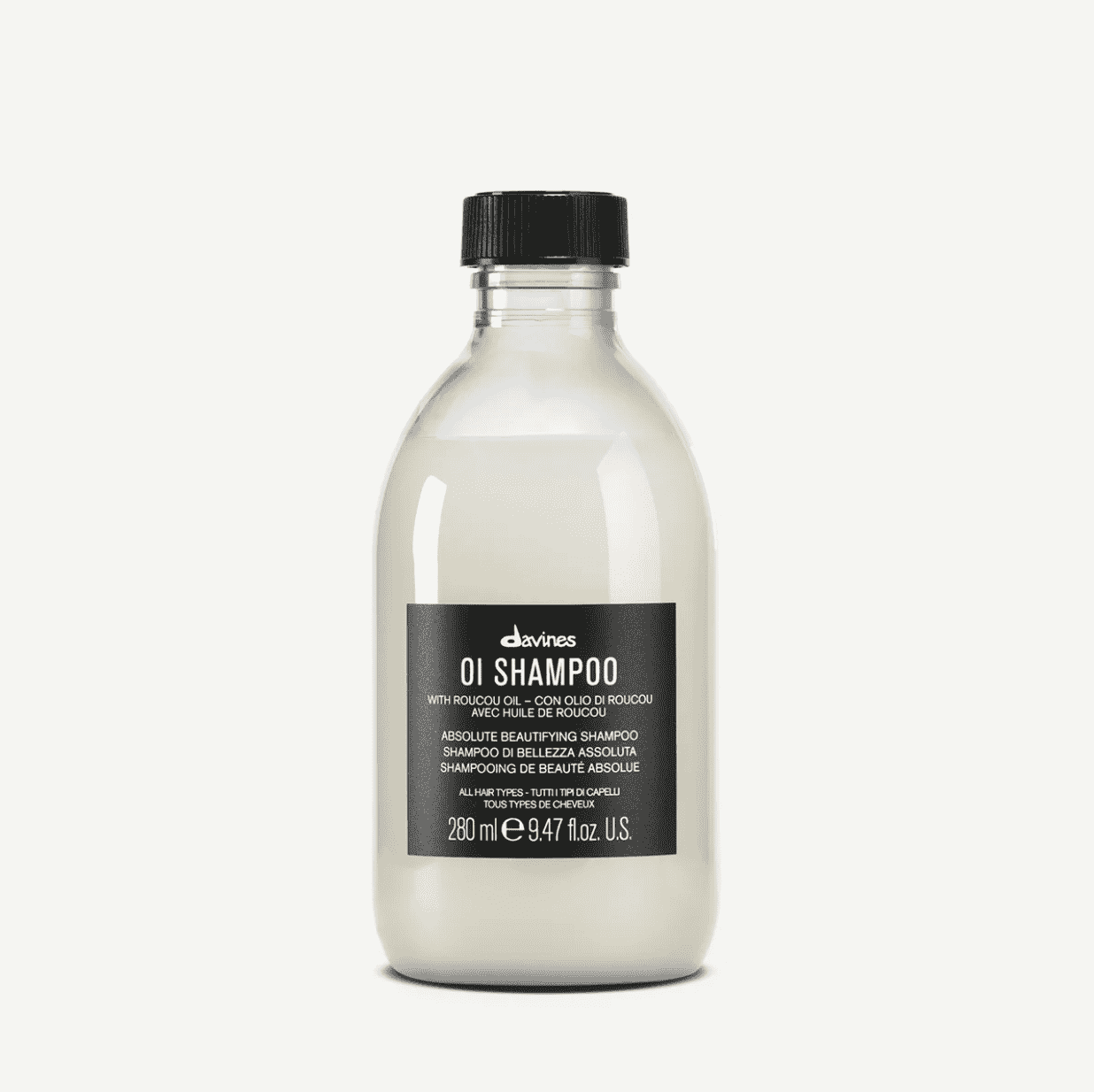 Front of Davines OI Shampoo bottle