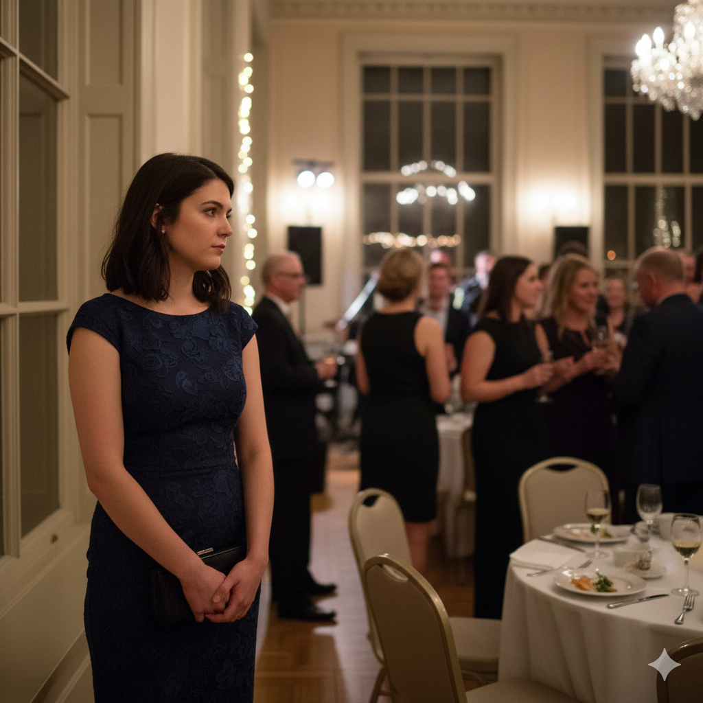 baisu kalbėti angliškai vakarėlyje