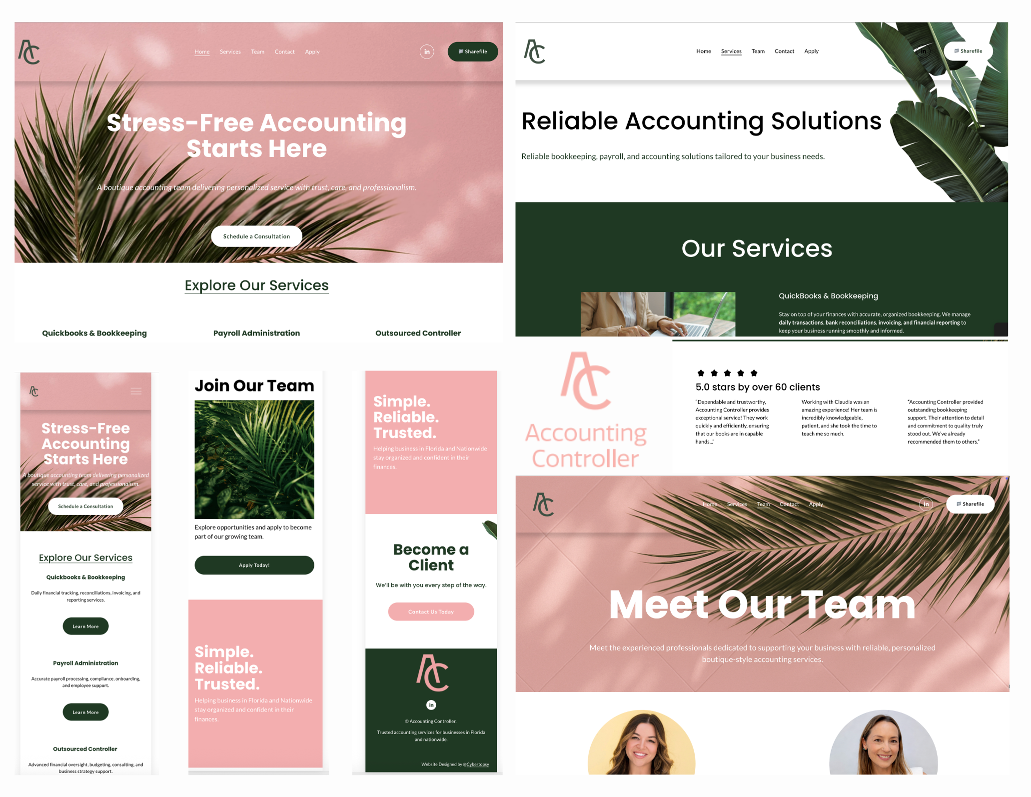 Service-Based Website Accounting Controller