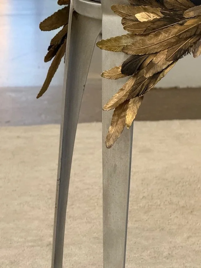 Tom Faulkner Furniture Custom Tiffany Chair with Bronze Feathers.jpg