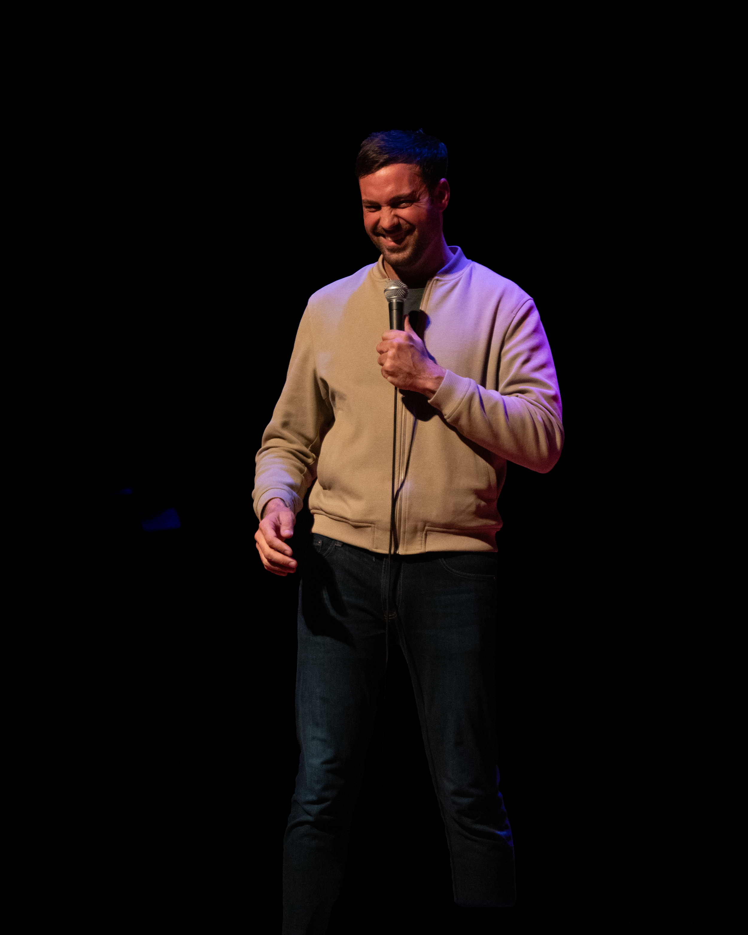 Photo of comedian Jeff Dye performing a live event during his tour, The Last Cowboy in L.A.
