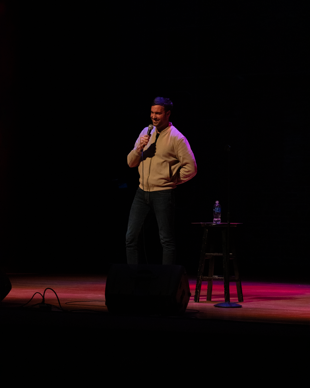 Photo of comedian Jeff Dye performing a live event during his tour, The Last Cowboy in L.A.