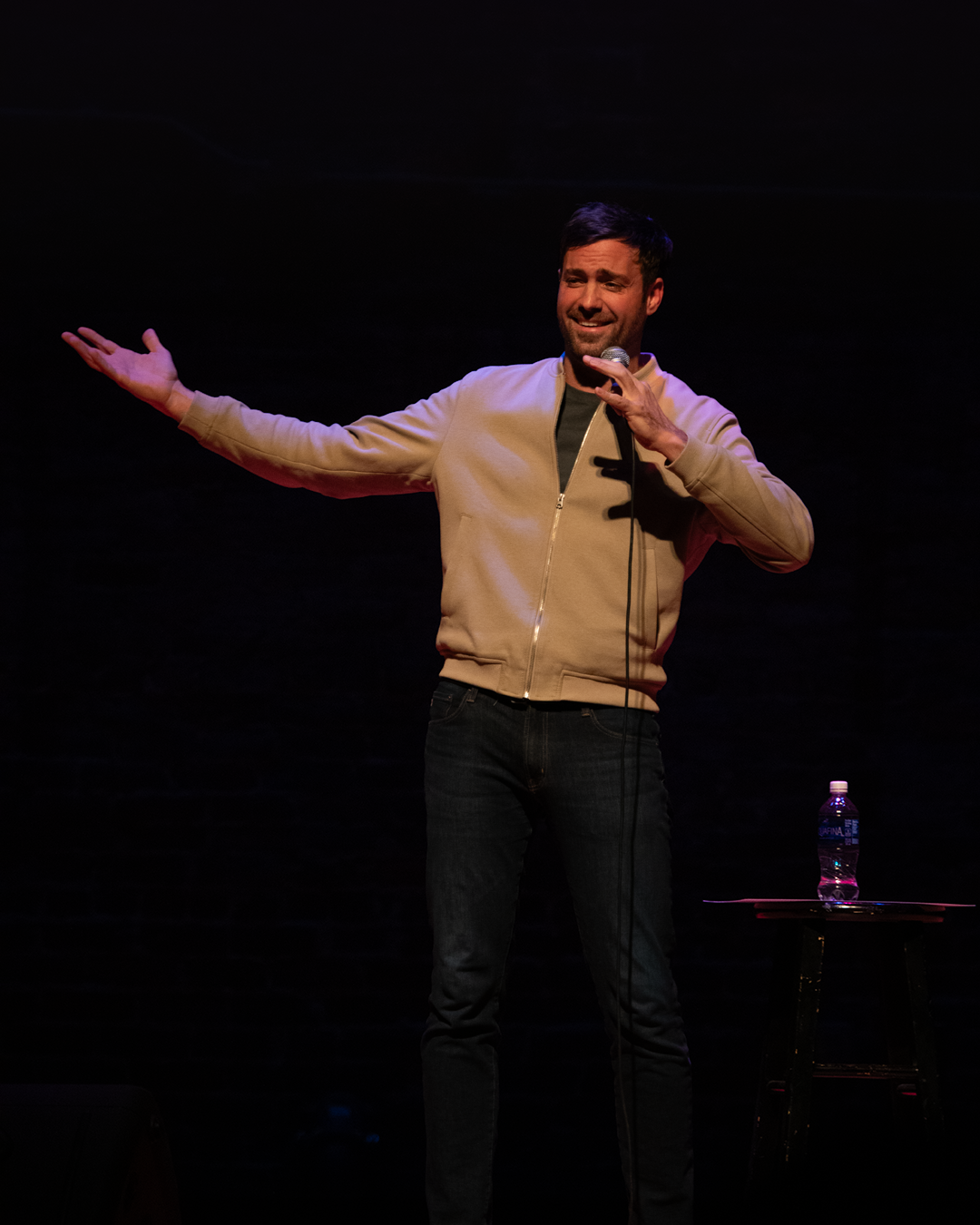 Photo of comedian Jeff Dye performing a live event during his tour, The Last Cowboy in L.A.