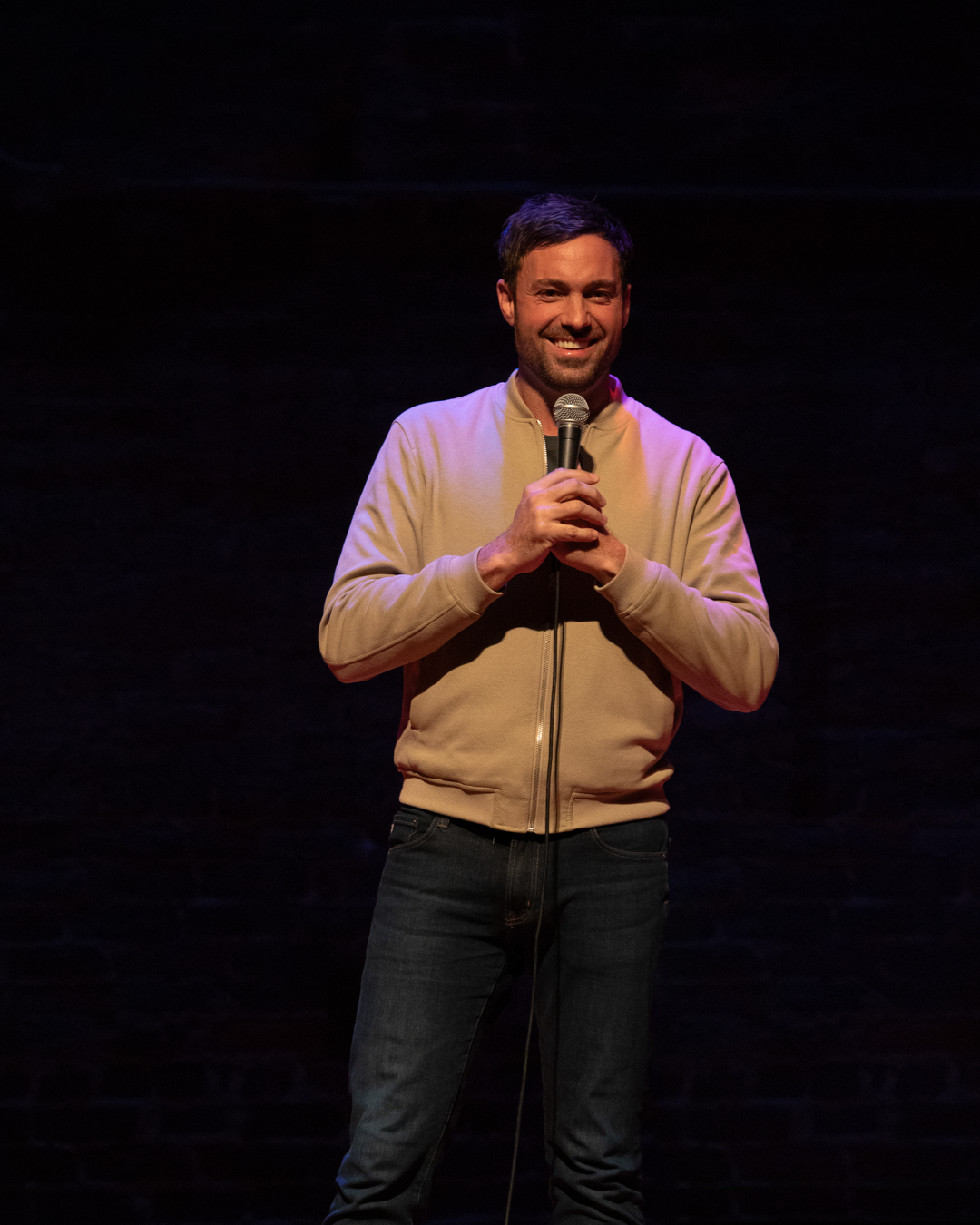 Photo of comedian Jeff Dye performing a live event during his tour, The Last Cowboy in L.A.