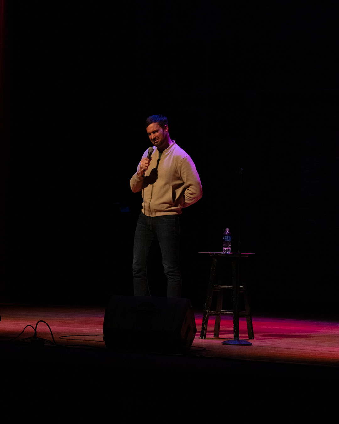 Photo of comedian Jeff Dye performing a live event during his tour, The Last Cowboy in L.A.