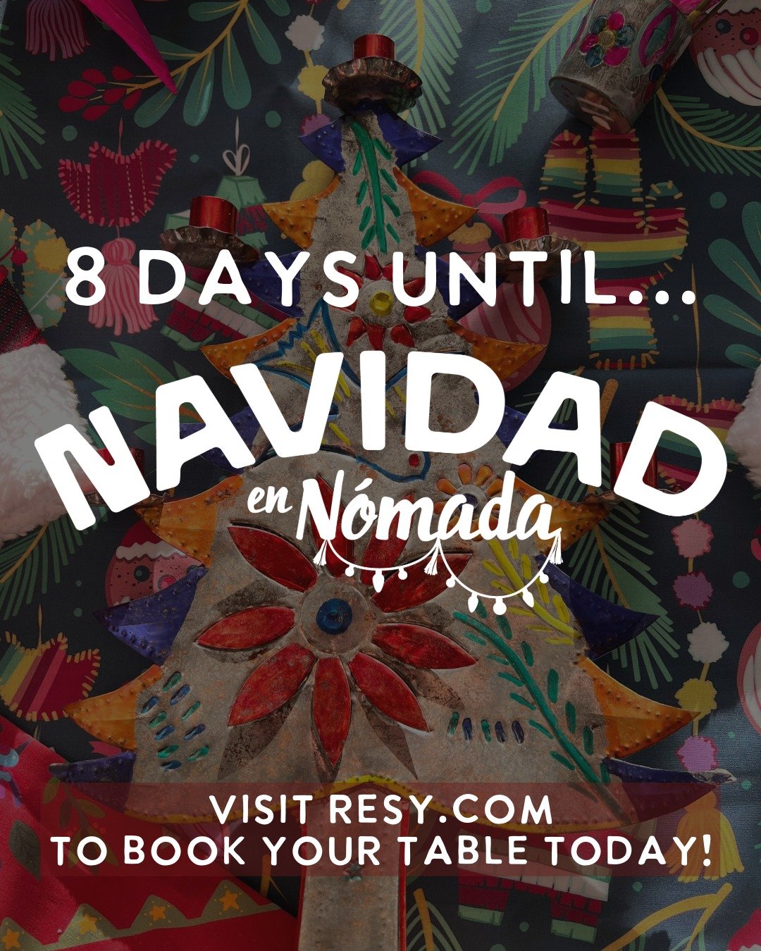 Only eight days &lsquo;til Navidad en N&oacute;mada begins!!🎄

We&rsquo;re warming up our voices, shaking up new festive flavors, and filling the air with holiday spirit. Stay tuned&hellip; the fiesta begins November 11th! 

Head to Resy.com to book