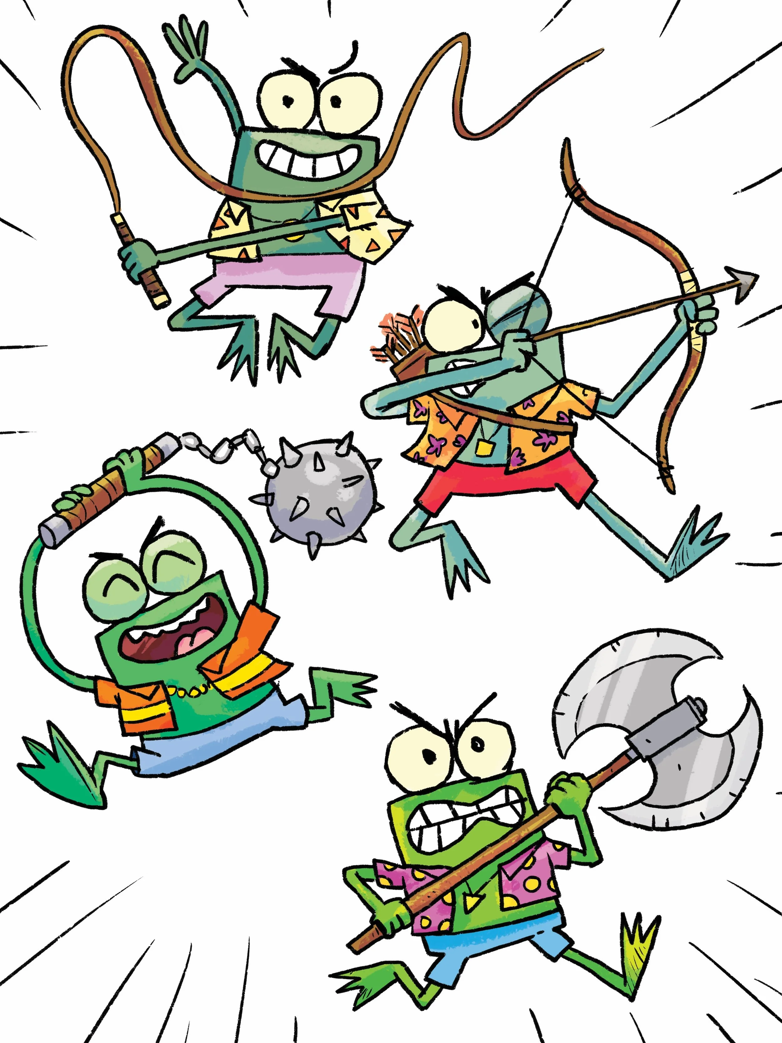 I love the Punk Frogs. I love garbage treated with so much love and craft that it becomes someone&rsquo;s favorite childhood memory.

The Turtles started as a joke riffing on Daredevil. Then they inspired Battletoads, Biker Mice from Mars, Adolescent