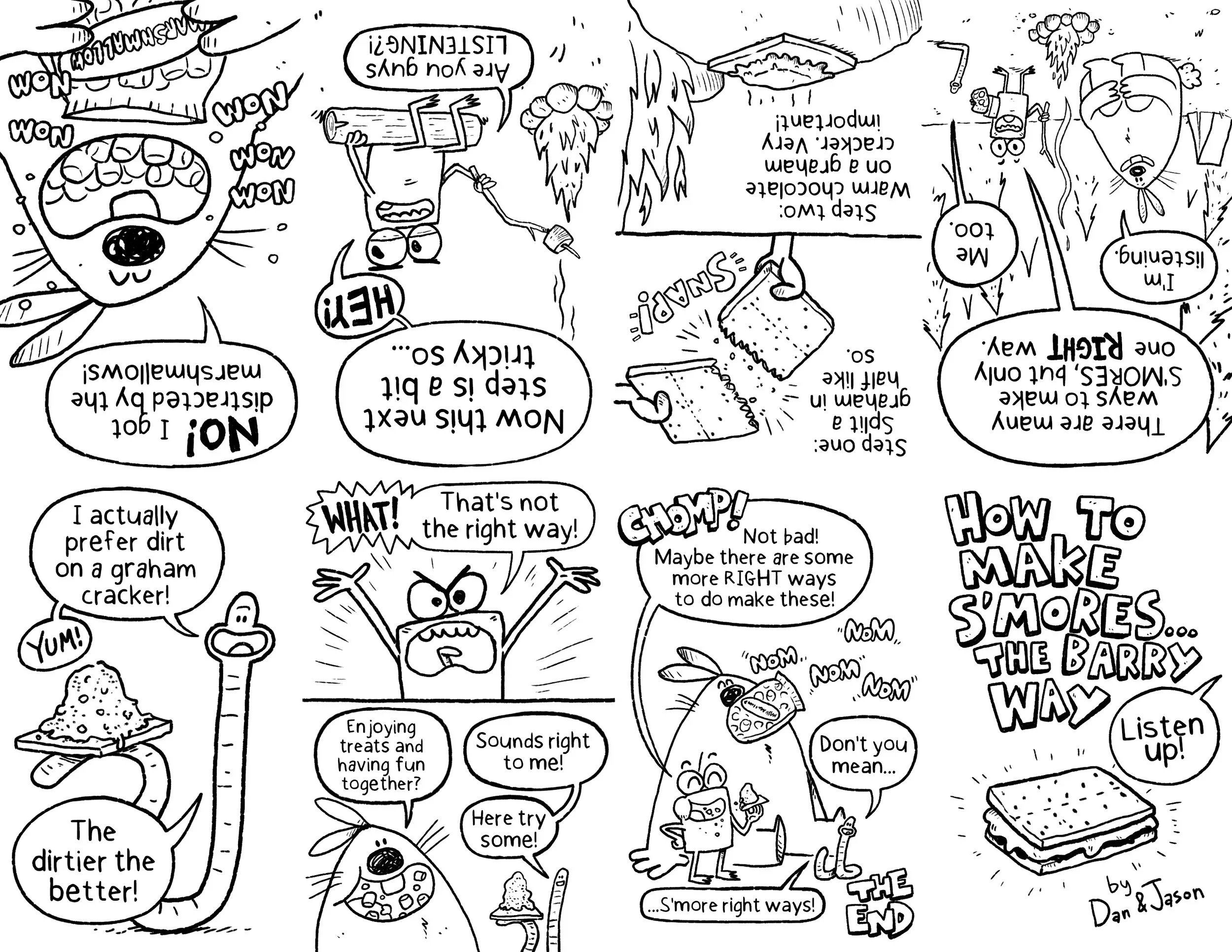 How to Make S’mores… The Barry Way (Printable Mini Comic)