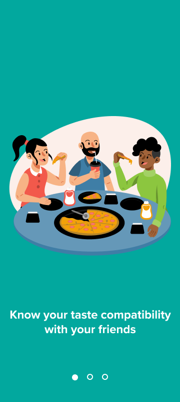 All Things Food app onboarding screen