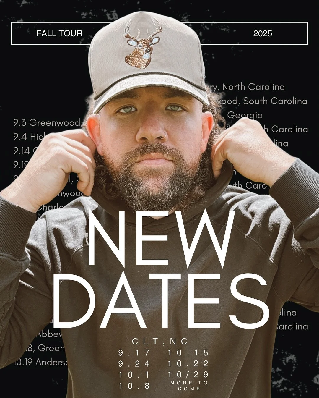 NEW DATES ADDED🤪🤪🤪 DEER SZN here we come 💪🏻 see you soon Charlotte NC!