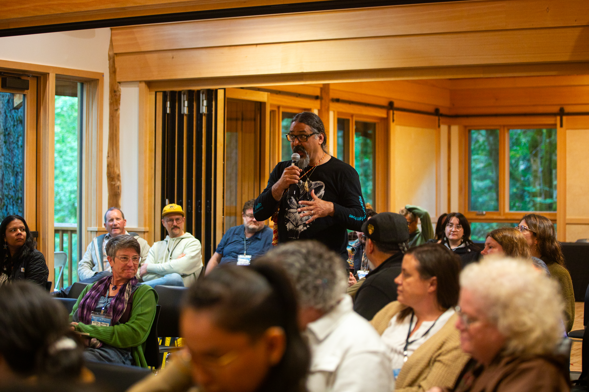 Pictured here is Shirod Younker, Director of the Youth Education Program for Changing Currents, at the Tribal Water & Land Summit.
