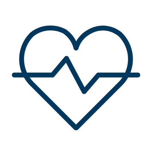heart with ekg line icon