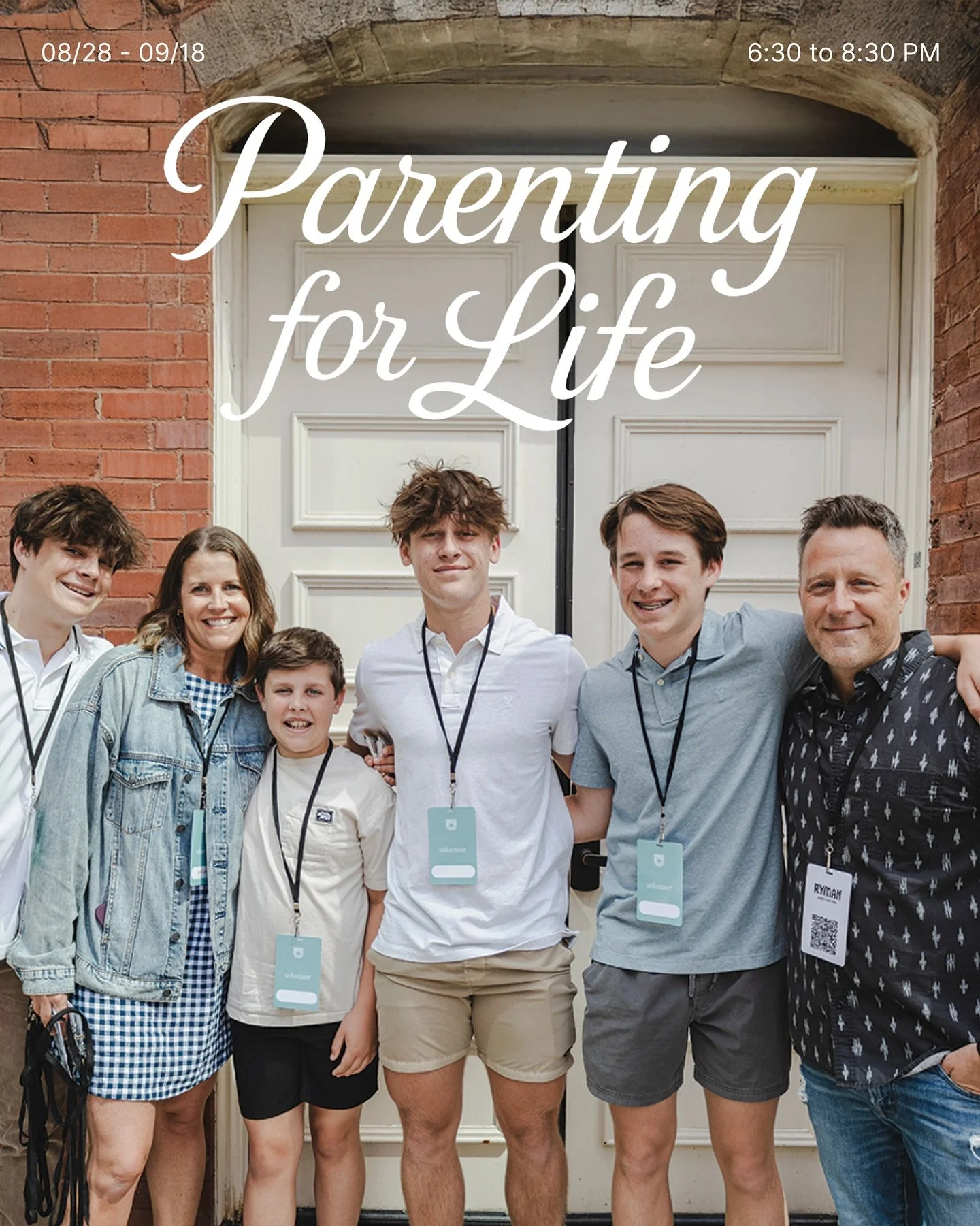Parenting for Life |&nbsp;4-Week Class, Thursdays |&nbsp;August 28th-September 18th

Raising children is one of life&rsquo;s greatest joys and challenges. But you&rsquo;re not alone, and you&rsquo;re not without guidance.

Parenting for Life&nbsp;is 