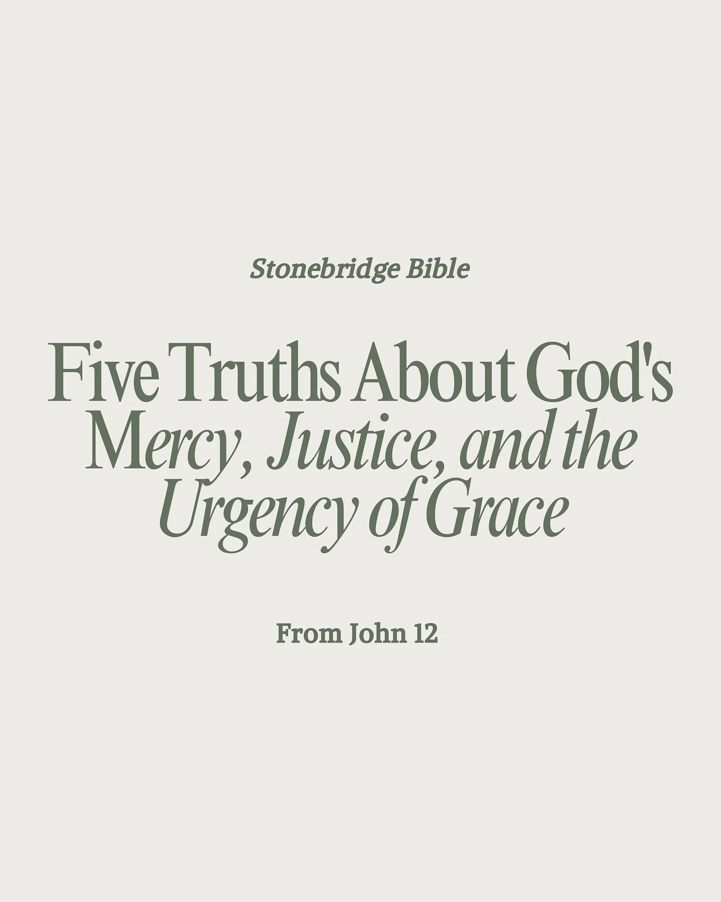 From Sunday&rsquo;s message &ldquo;God&rsquo;s Patience, God&rsquo;s Judgment, and You&rdquo; from John 12:31-37. Full sermon is available on YouTube!