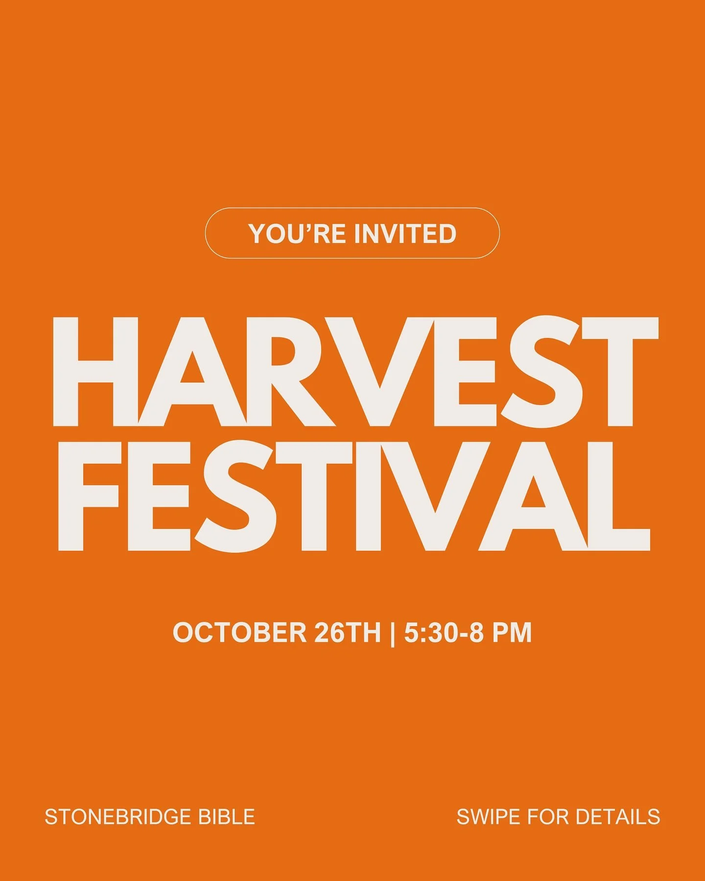 Stonebridge Family Save the Date! 🎃🍁

Sunday, October 26th&nbsp;|&nbsp;5:30-8 PM

Join us for an evening of Fall fun,&nbsp;live music, great food, and games for all ages. We will be meeting at the Highwoods Park Place, located at 725 Cool Springs B