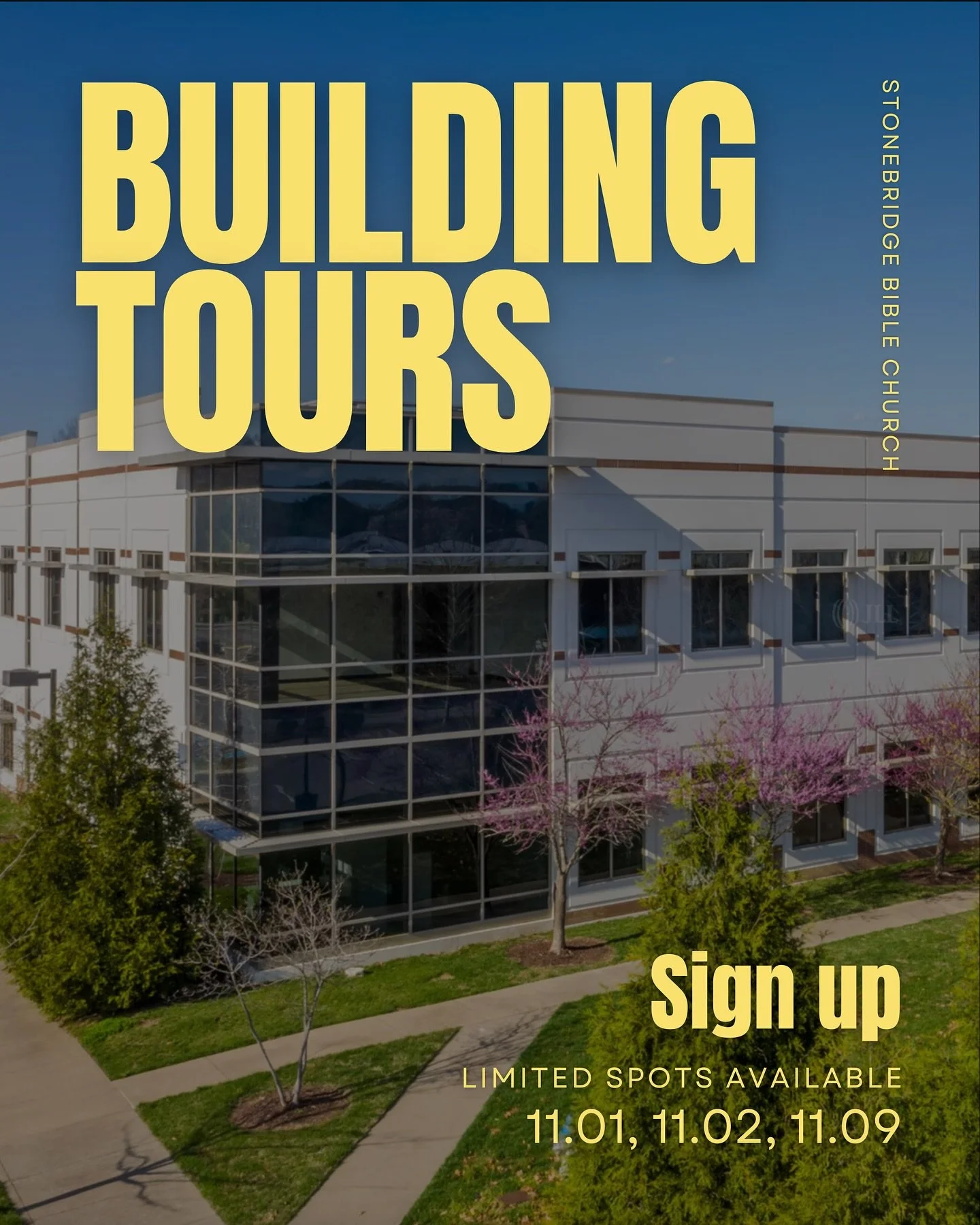 Praise the Lord! He has&nbsp;provided us with a future home, and we are inviting you to join us for guided tours of the new facility! Church staff and elders will lead each tour, sharing how every part of the building will be used once renovations ar