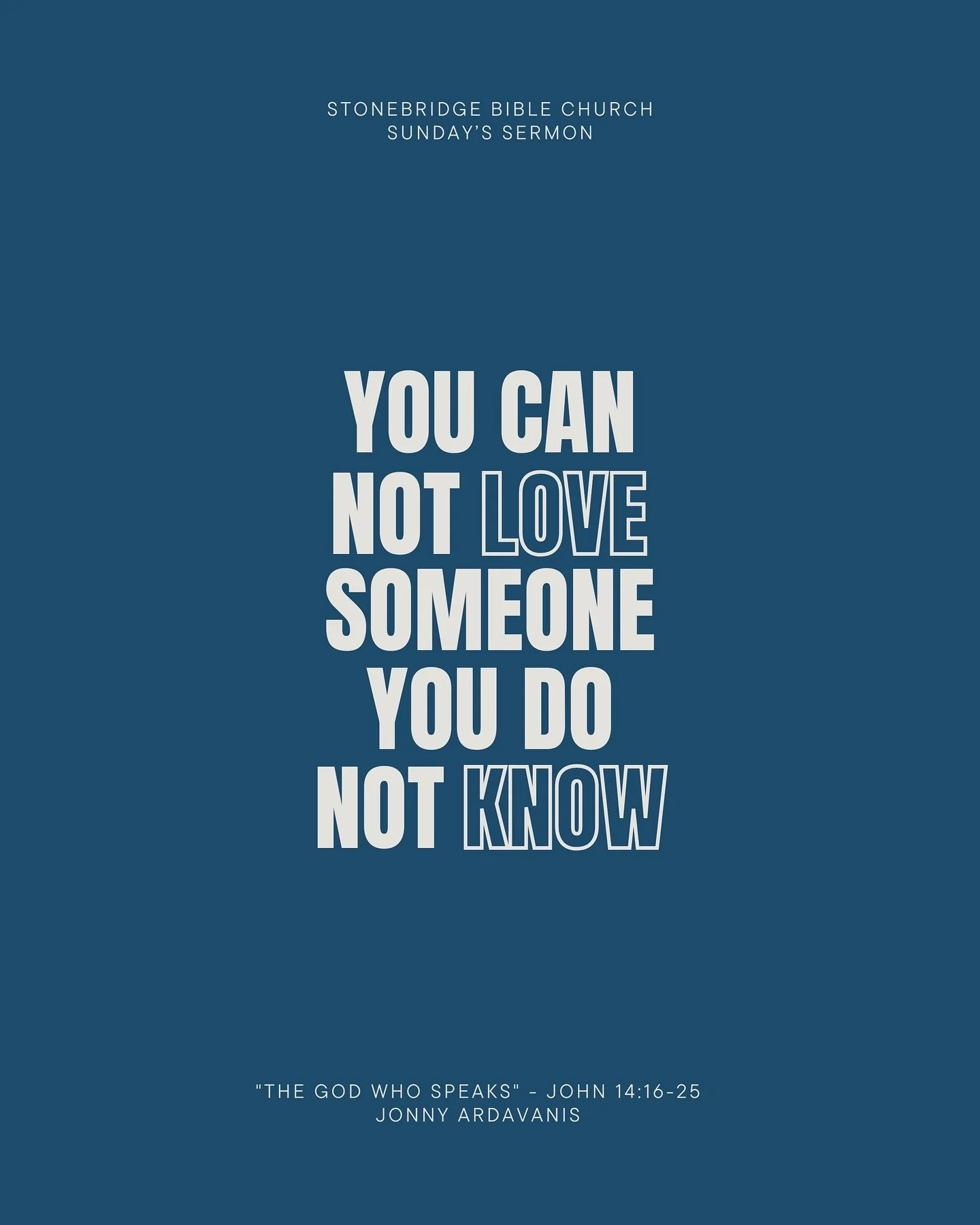 From Sunday&rsquo;s sermon &ldquo;The God Who Speaks&rdquo; - John 14:16-25 - @jonnyardavanis

In a world full of noise, confusion, and competing voices, we gather to remember one central truth: our God is not silent. He speaks&mdash;clearly, faithfu