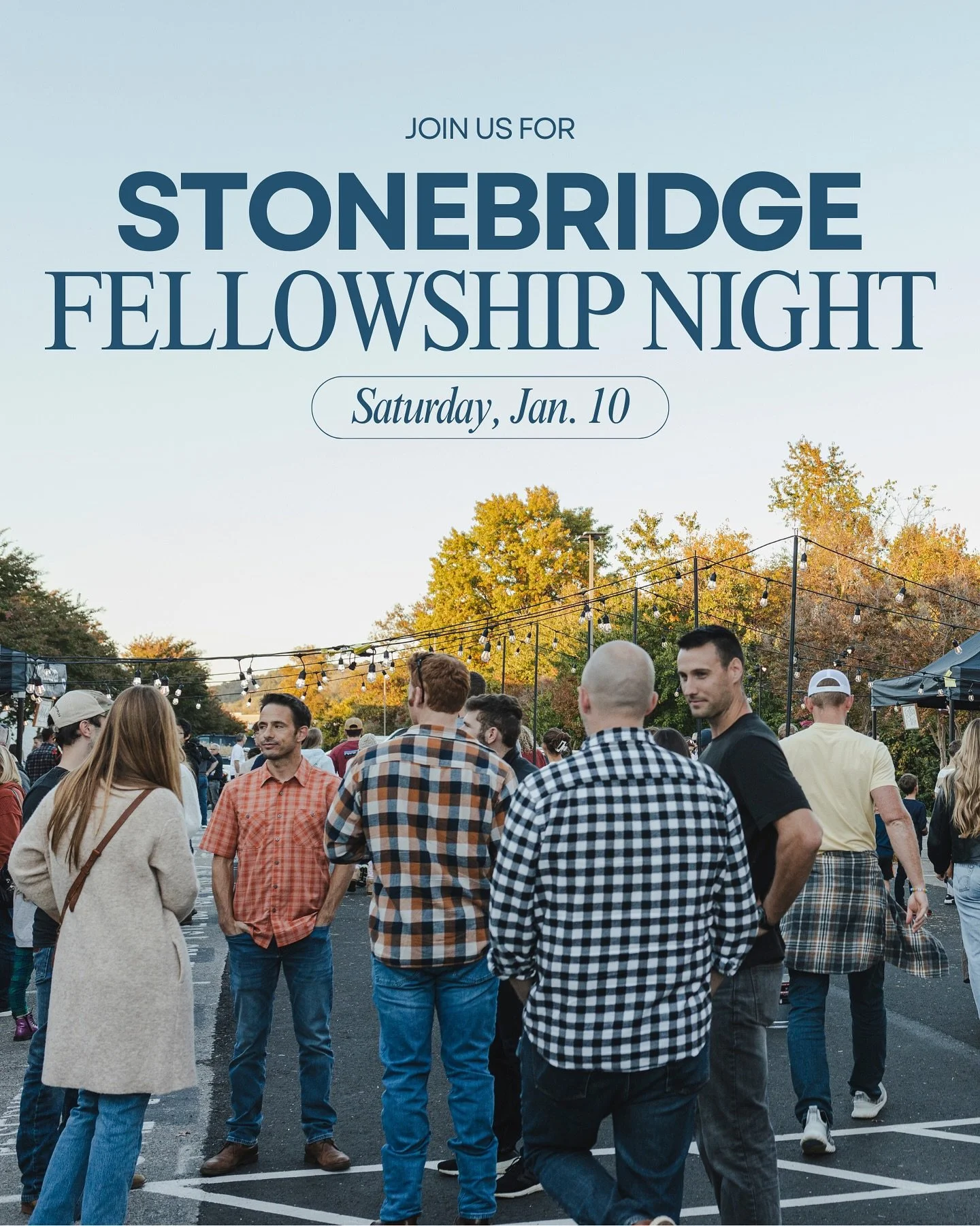 Join us for a Stonebridge Fellowship Night after our Saturday evening service! We will have charcuterie and drinks to enjoy. See you Saturday!