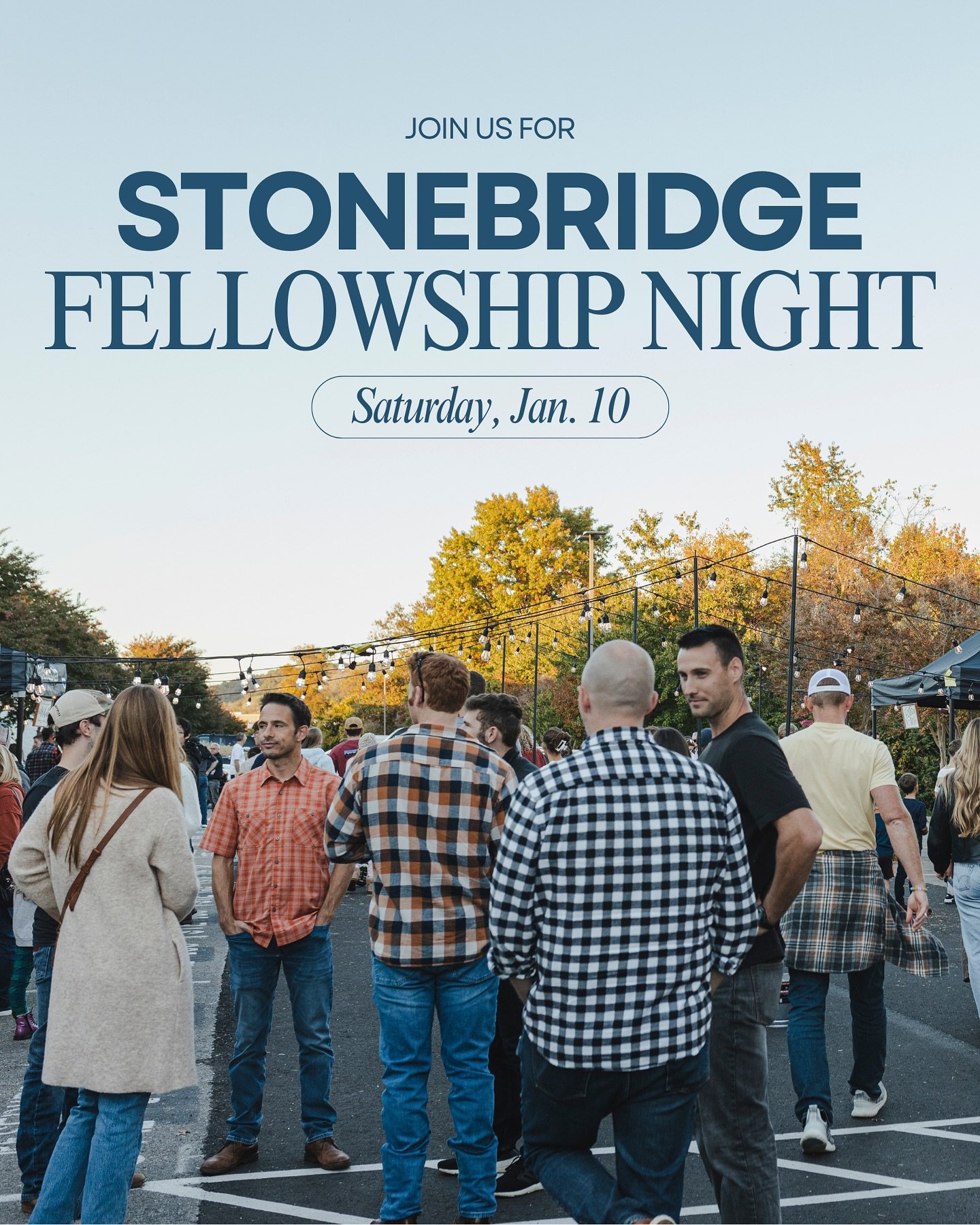 Join us for a Stonebridge Fellowship Night after our Saturday evening service! We will have charcuterie and drinks to enjoy. See you Saturday!
